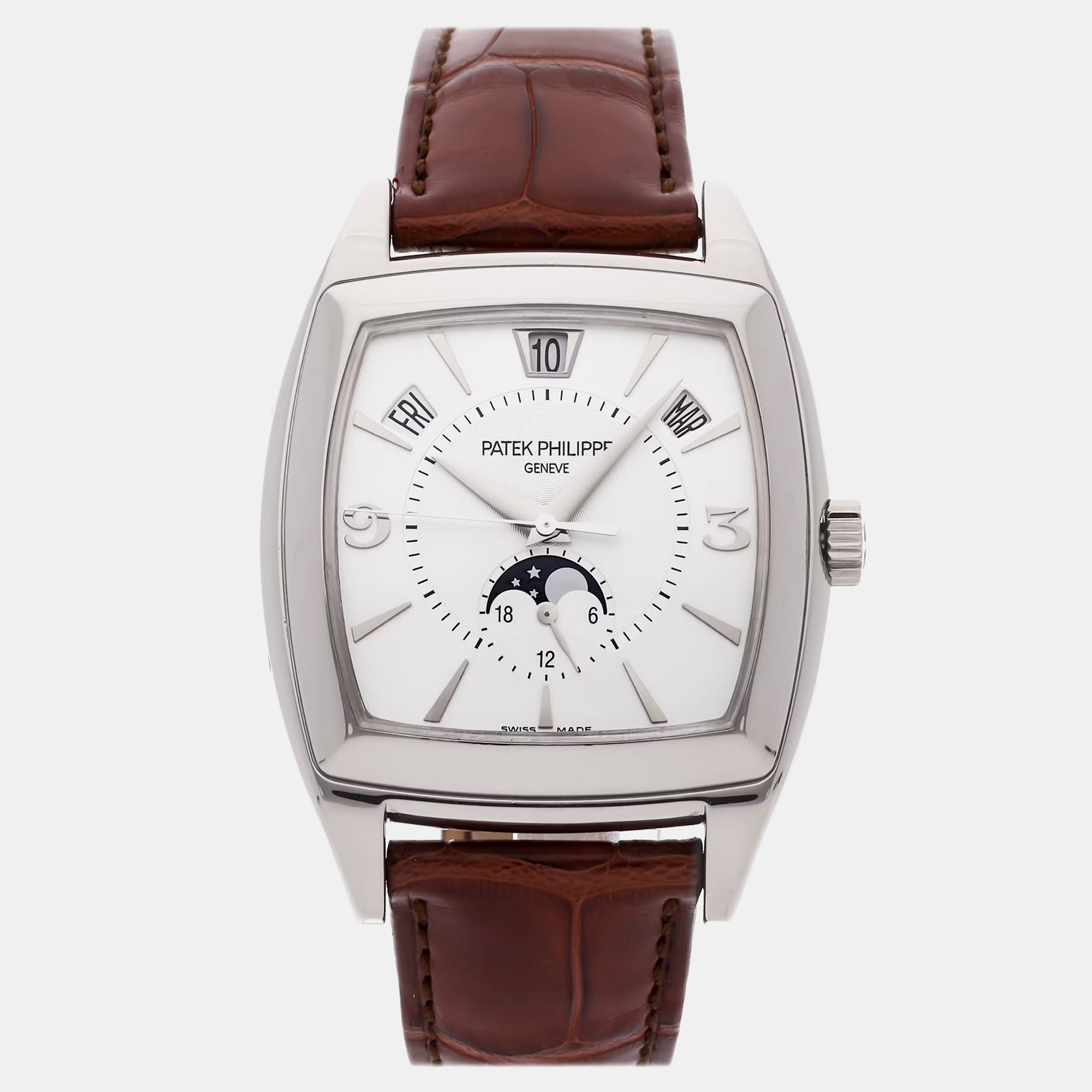 Pre-Owned Patek Philippe Gondolo Calendario 5135G-001 38 x 51 mm, Silver
Pre-Owned Patek Philippe Gondolo Calendario 5135G-001 38 x 51 mm, Silver