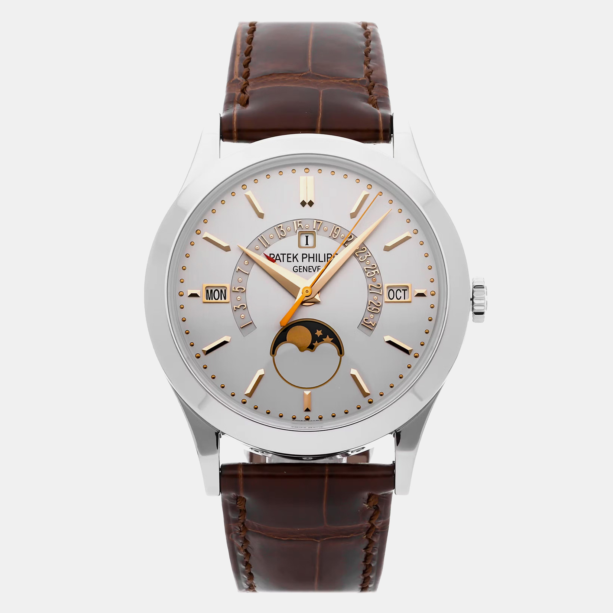 Pre-Owned Patek Philippe Grand Complications Perpetual Calendar Retrograde Date 5496P-015 39.5 mm, Silver
Pre-Owned Patek Philippe Grand Complications Perpetual Calendar Retrograde Date 5496P-015 39.5 mm, Silver
