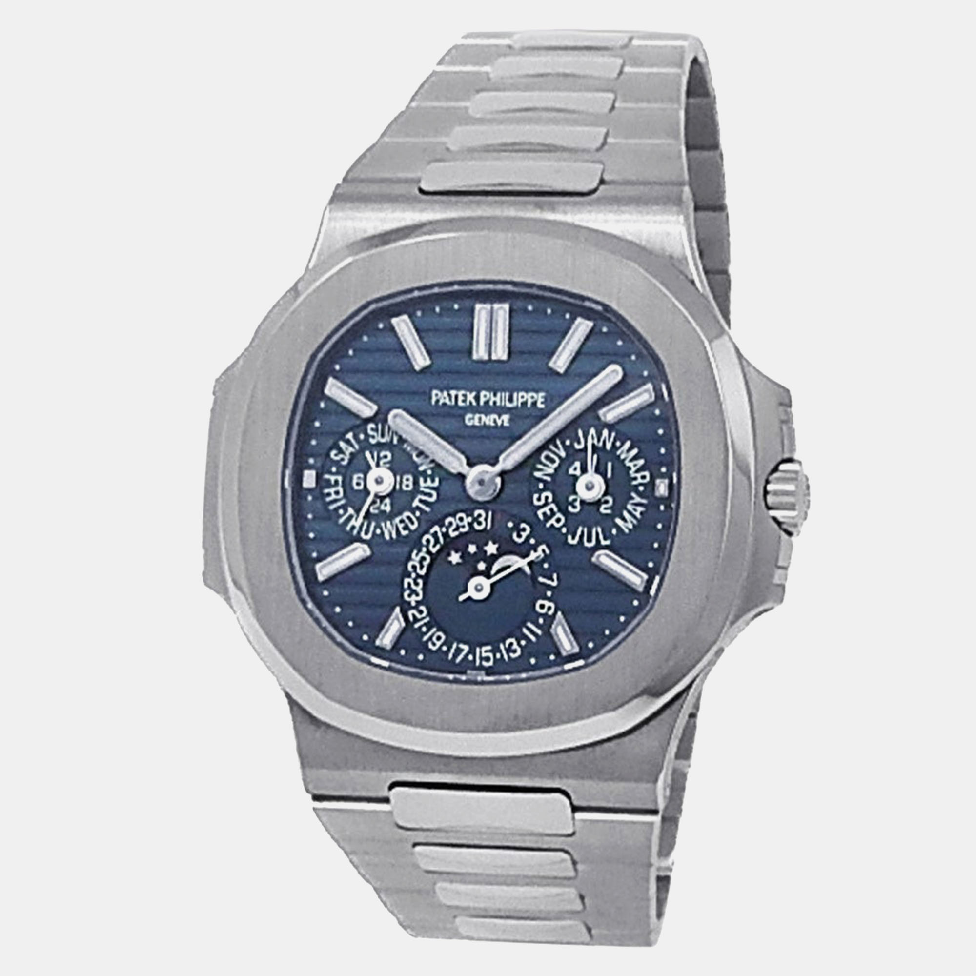 Nautilus 5740/1G-001 Automatic 18k White Gold Men's Wristwatch 40 mm - Patek Philippe - Modalova