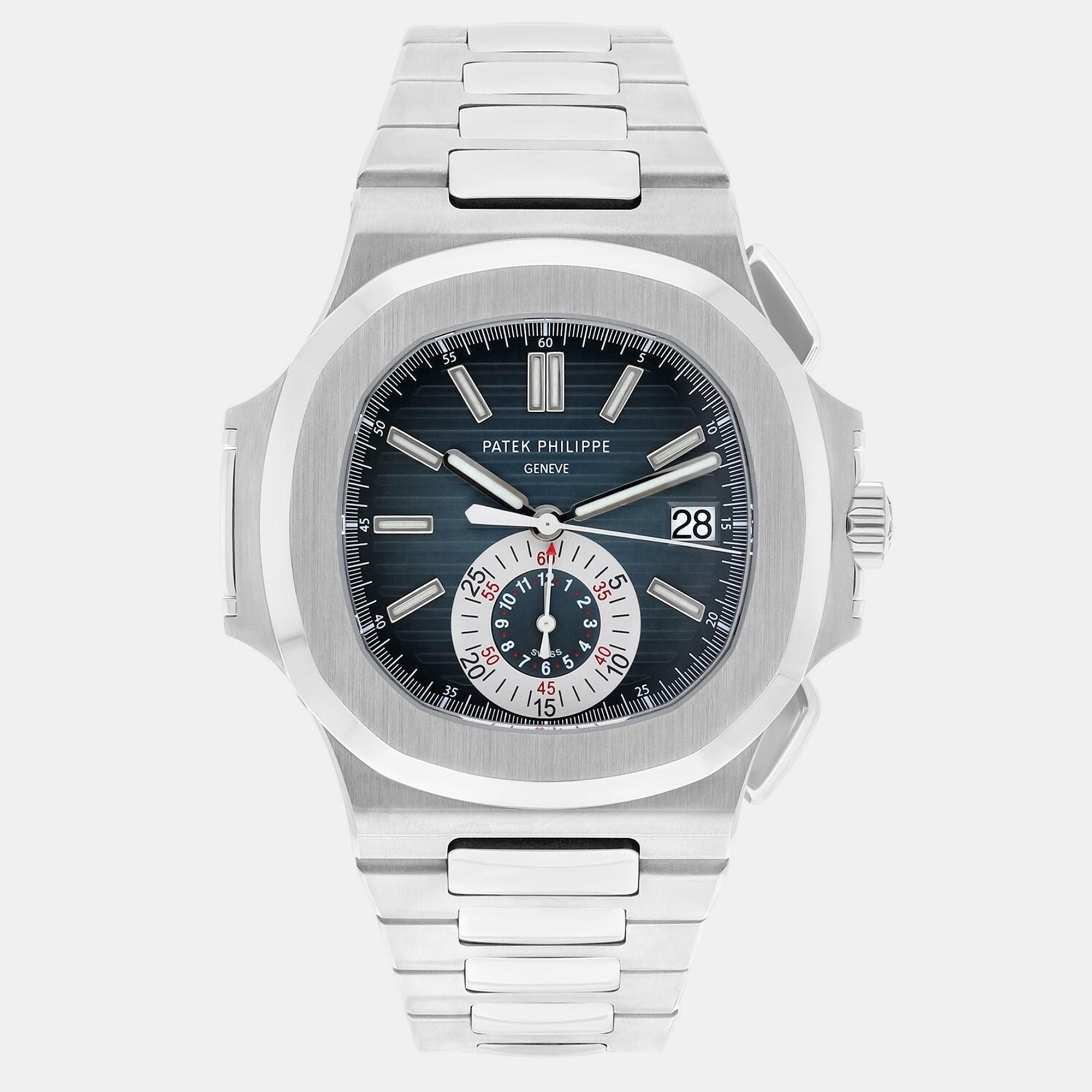 Nautilus 5980/1A-001 Automatic Stainless Steel Men's Wristwatch 44 mm - Patek Philippe - Modalova