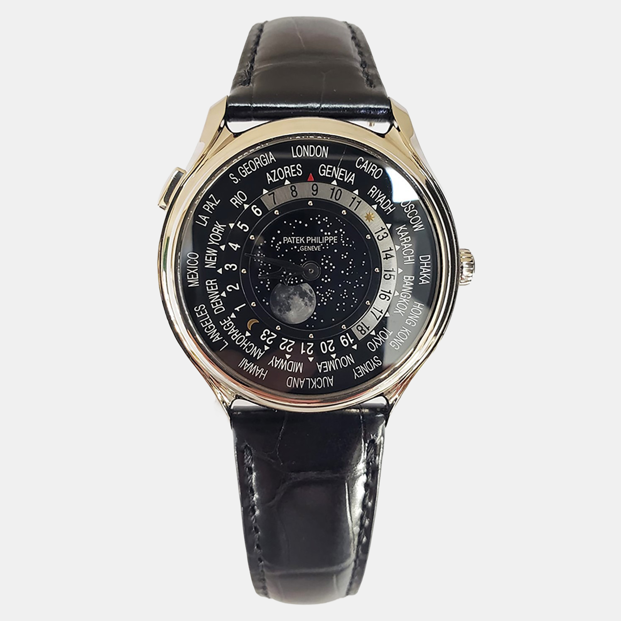 Patek Philippe World Time 5575G-001 Automatic Black 18k White Gold Men's Wristwatch 39.5 mm
Patek Philippe World Time 5575G-001 Automatic Black 18k White Gold Men's Wristwatch 39.5 mm