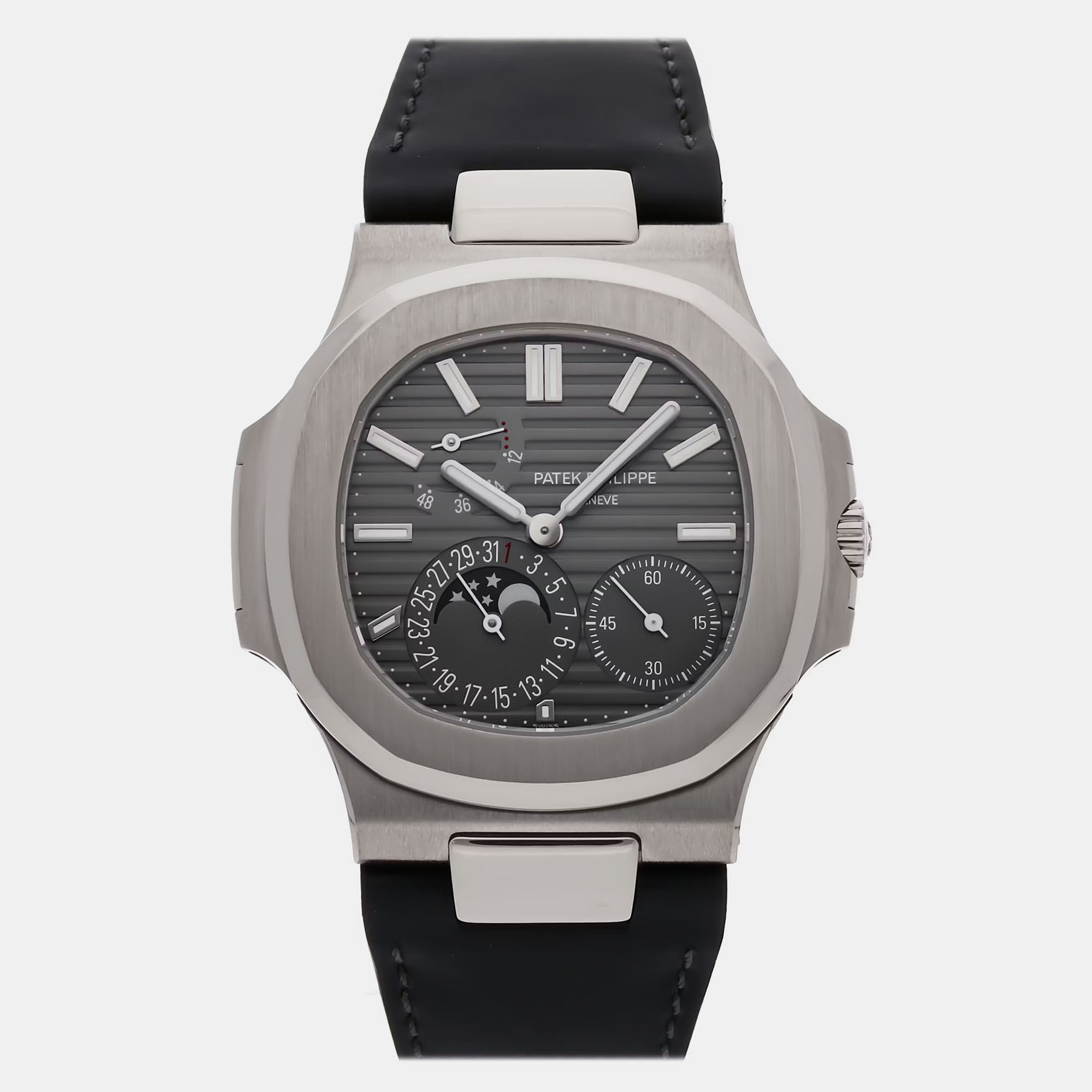 Pre-Owned Patek Philippe Nautilus Date Moonphase 5712G-001 Automatic 40 mm, Grey
Pre-Owned Patek Philippe Nautilus Date Moonphase 5712G-001 Automatic 40 mm, Grey