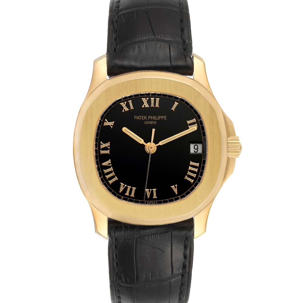 Patek Philippe Black 18k Yellow Gold Aquanaut 5060J Men's Wristwatch 36 MM