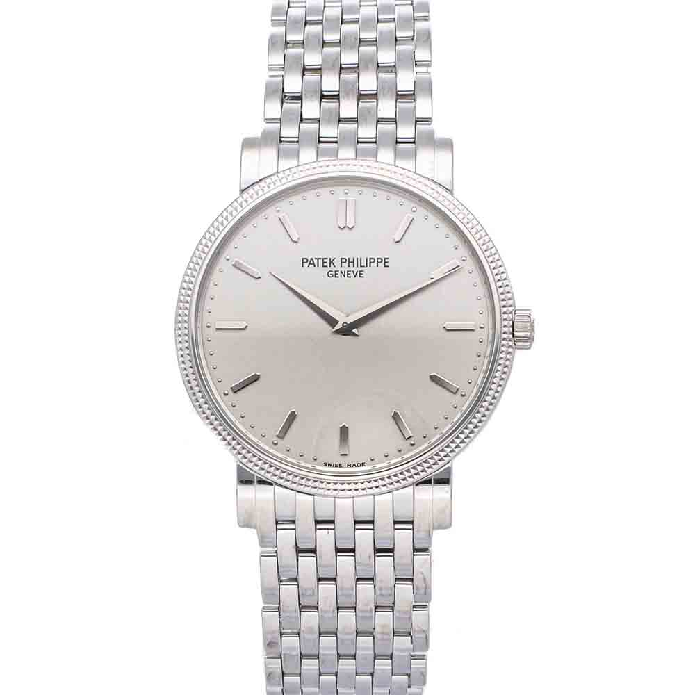 Patek Philippe Silver 18K White Gold Calatrava 5120/1G-001 Men's Wristwatch 35 MM