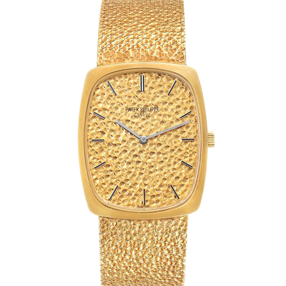 Patek Philippe Champagne 18k Yellow Gold Ellipse Vintage 3567 Men's Wristwatch 32 x 26 MM