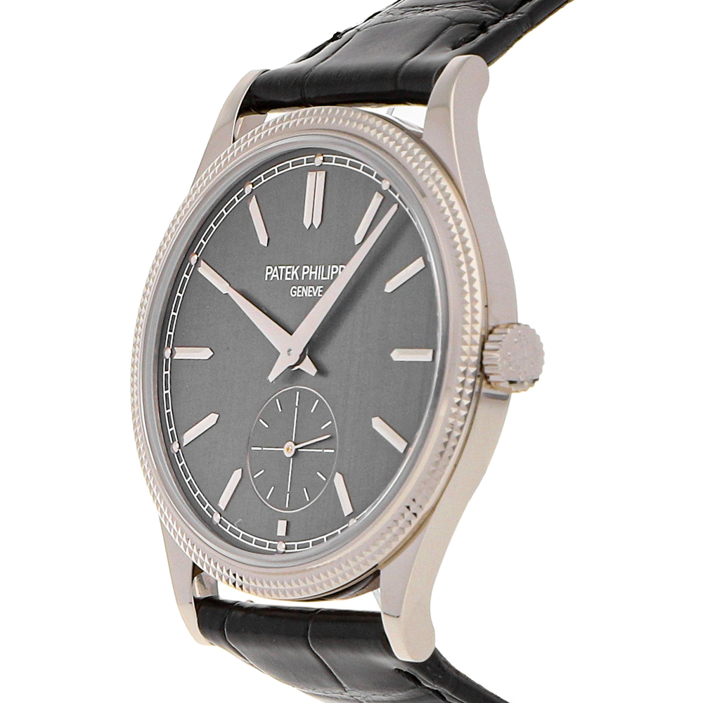 Patek Philippe Grey 18K White Gold Calatrava 6119G-001 Men's Wristwatch 39 mm
Patek Philippe Grey 18K White Gold Calatrava 6119G-001 Men's Wristwatch 39 mm