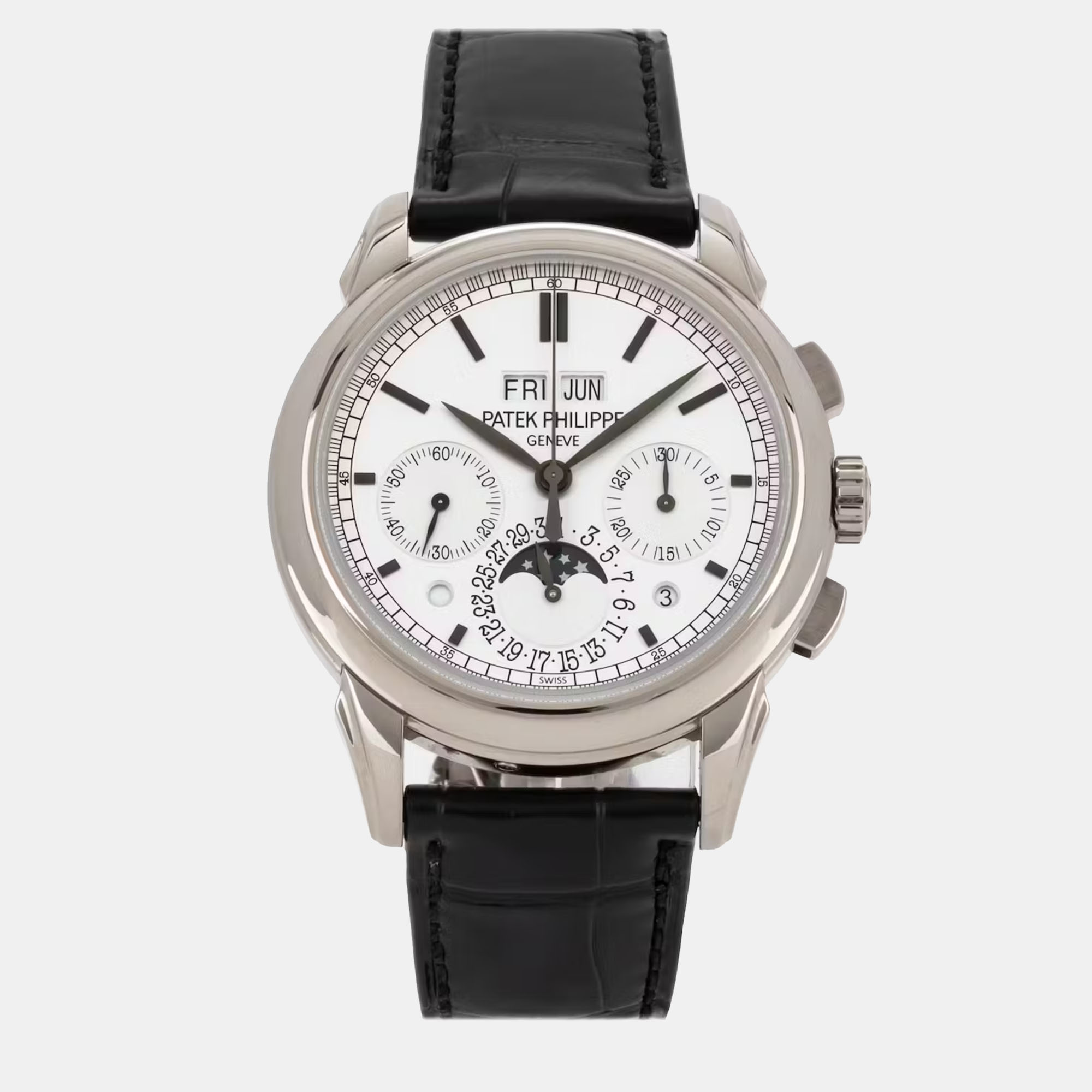 Patek Philippe Silver 18k White Gold Grand Complications 5270G-001 Manual Wind Men's Wristwatch 41 Mm