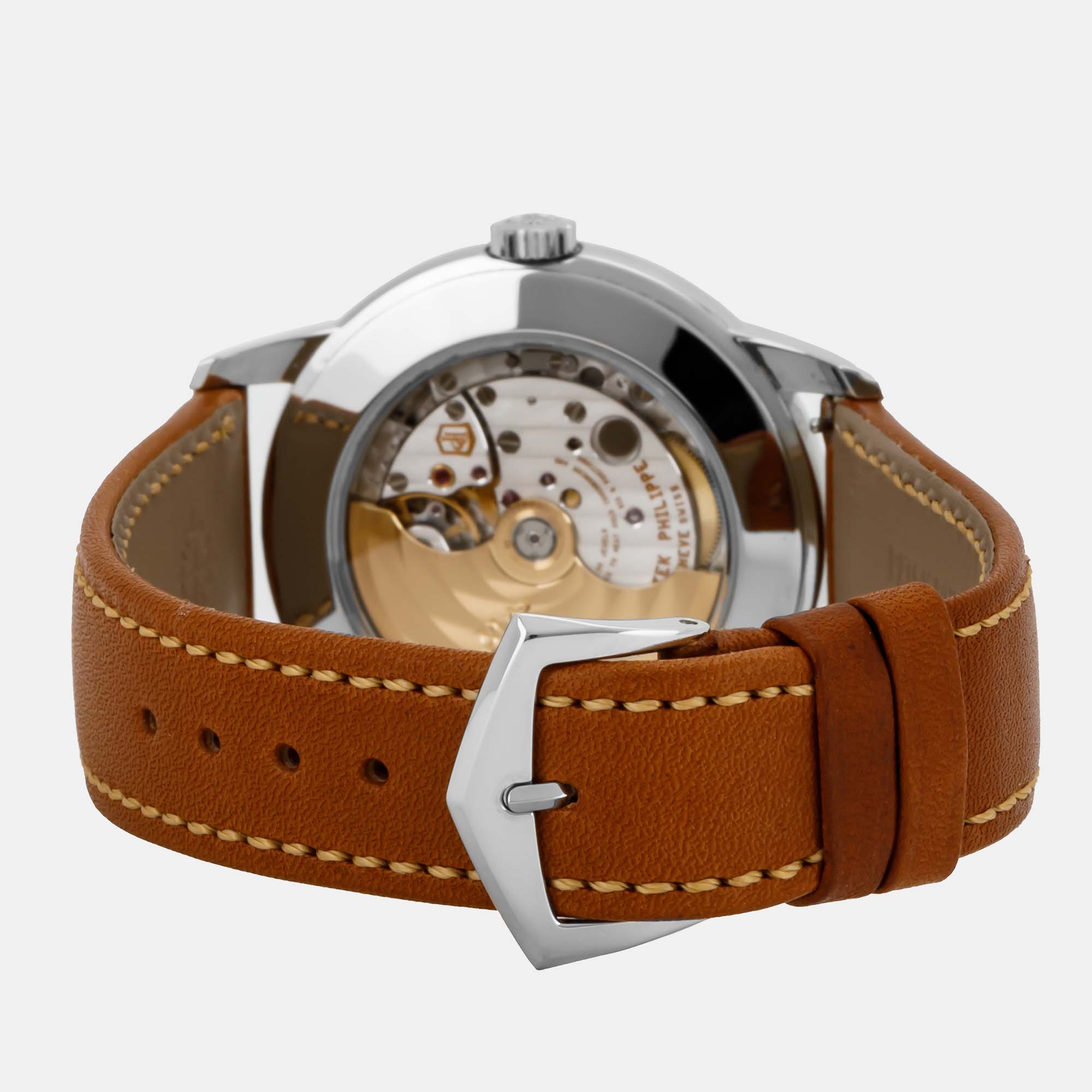 Patek Philippe Silver Stainless Steel Calatrava 5212A-001 Automatic Men's Wristwatch 40 Mm