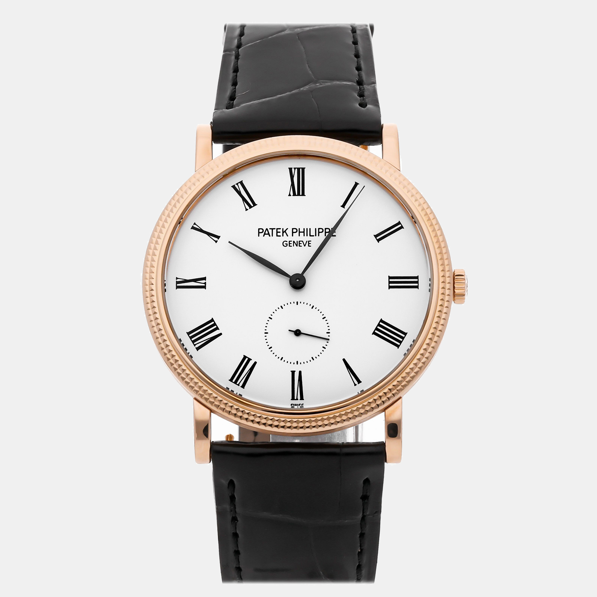 Patek Philippe White 18k Rose Gold Calatrava 5119R-001 Manual Winding Men's Wristwatch 36 Mm