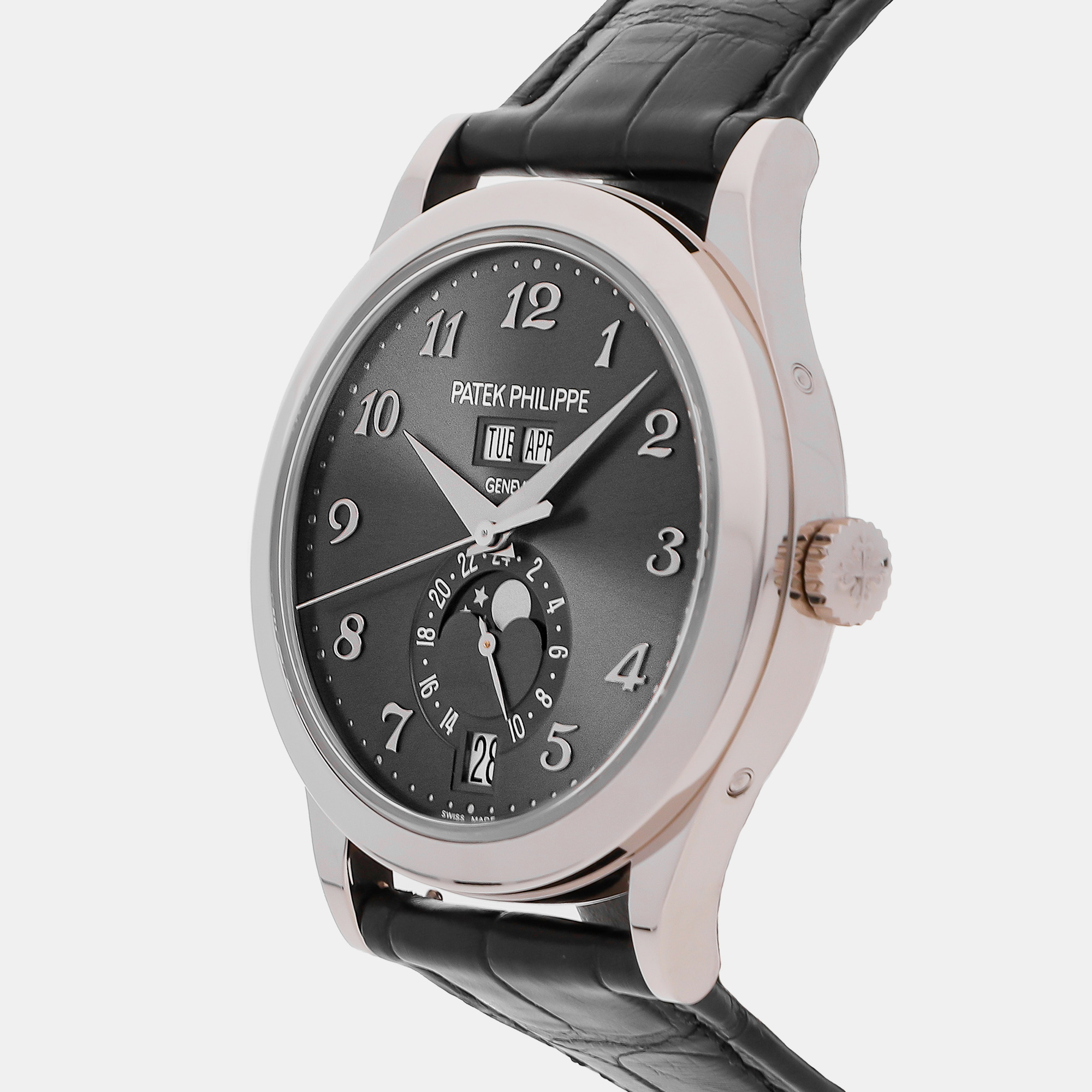 Patek Philippe Grey 18k White Gold Complications 5396G-014 Automatic Men's Wristwatch 38 Mm