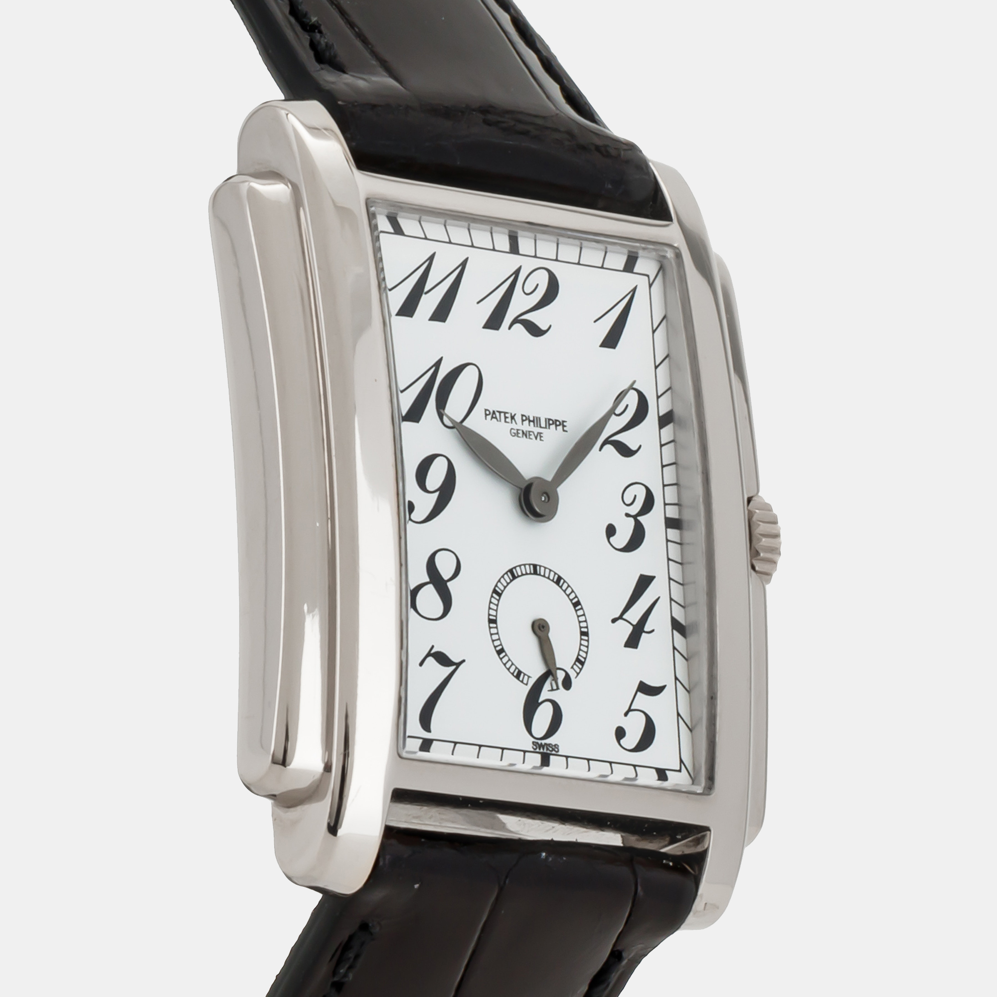 Patek Philippe White 18k White Gold Gondolo 5024G-010 Manual Winding Men's Wristwatch 29 Mm