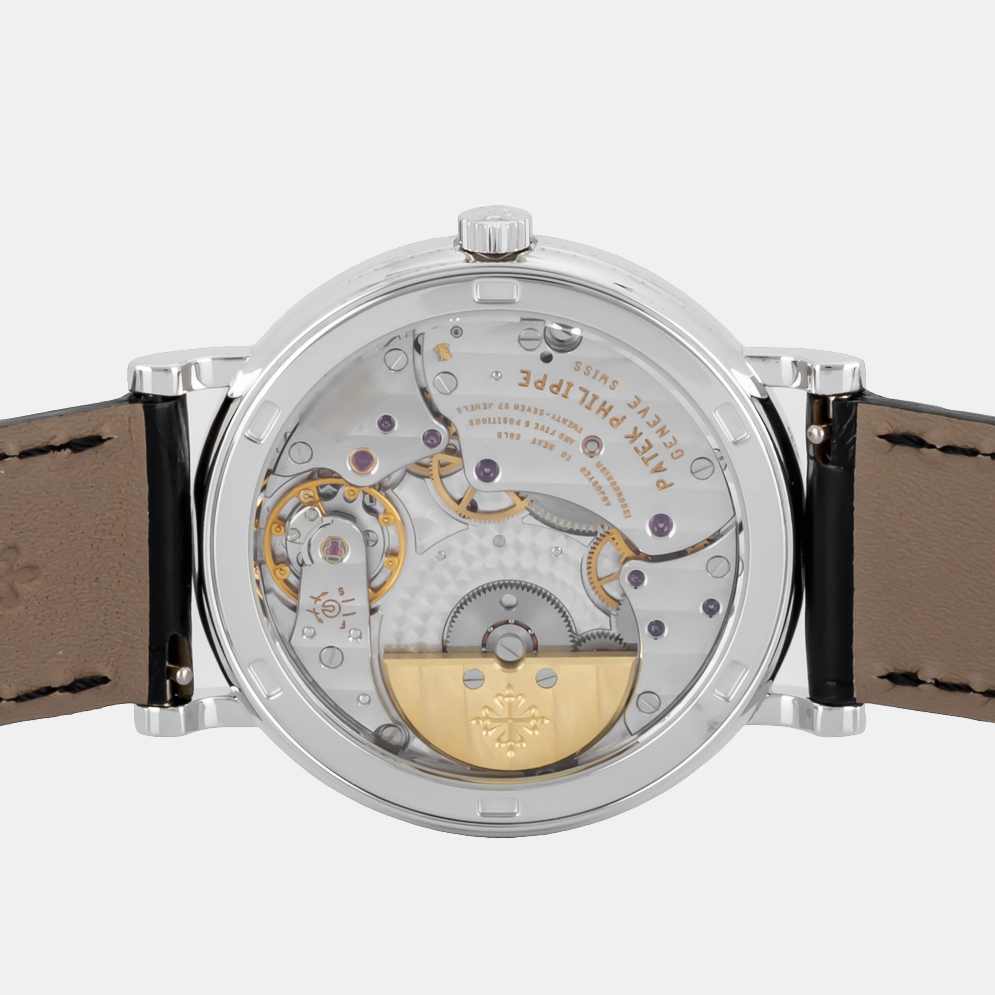 Patek Philippe White 18k White Gold Calatrava 5120G-001 Automatic Men's Wristwatch 35 Mm