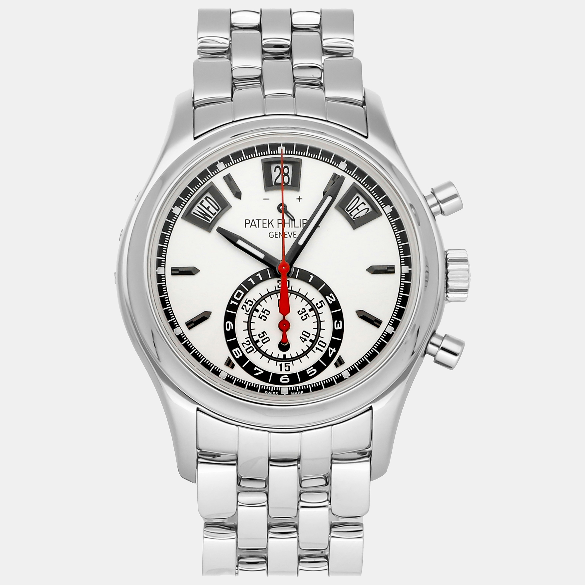 Patek Philippe White Stainless Steel Annual Calendar 5960/1A-001 Automatic Men's Wristwatch 40 Mm