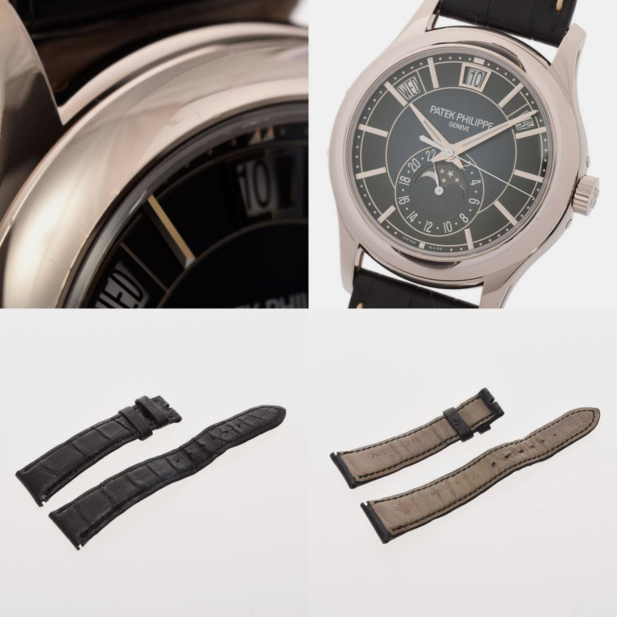 Patek Philippe Blue 18k White Gold Complications 5205G-013 Automatic Men's Wristwatch 40 Mm