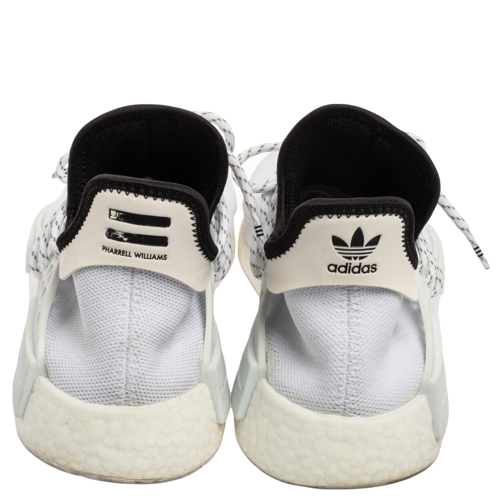 Pharrell Williams X Adidas White Knit Fabric Human Body NMD Sneakers Size 47 1/3