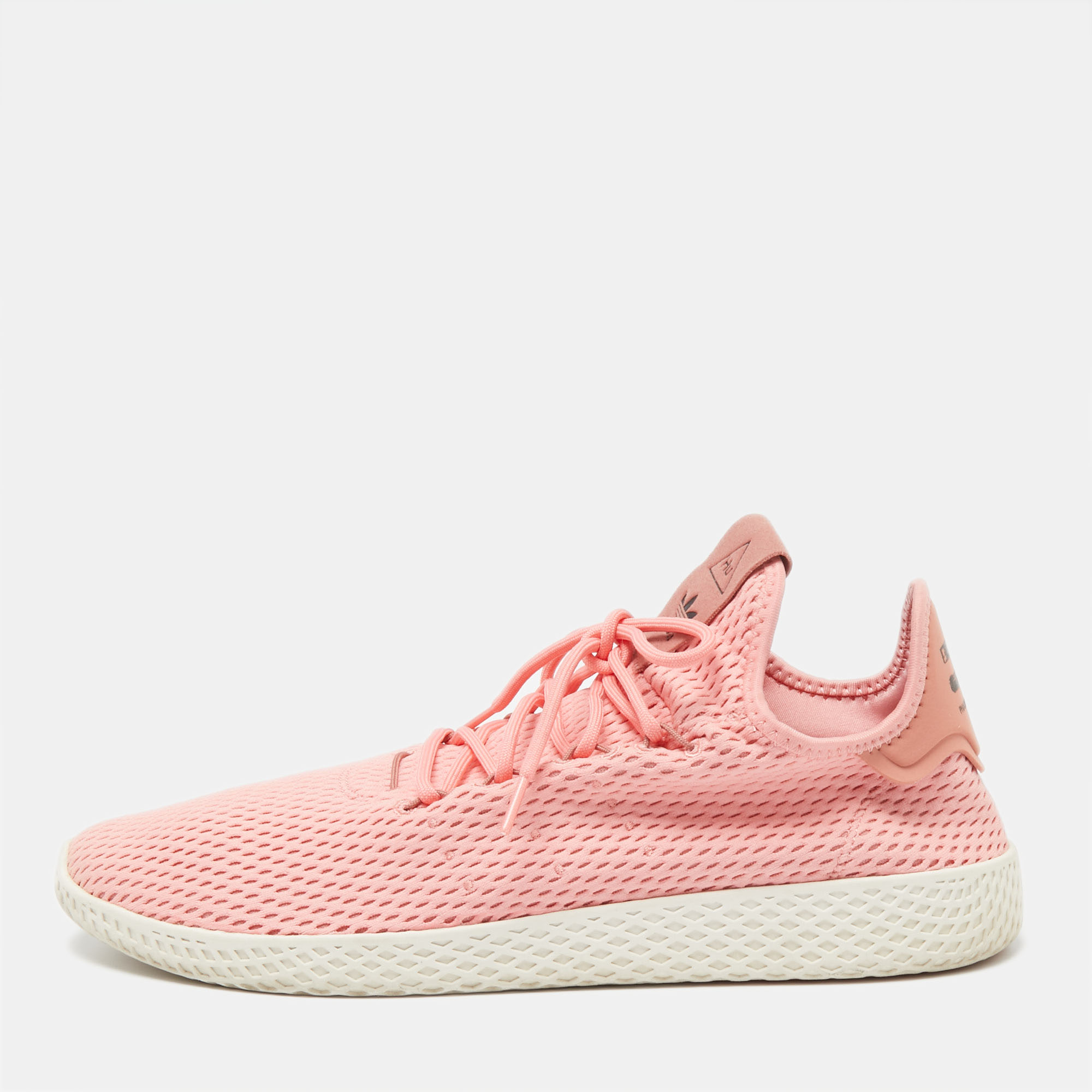 Pharrell williams adidas x pharell williams rose pink fabric tennis sneakers  size 47.5