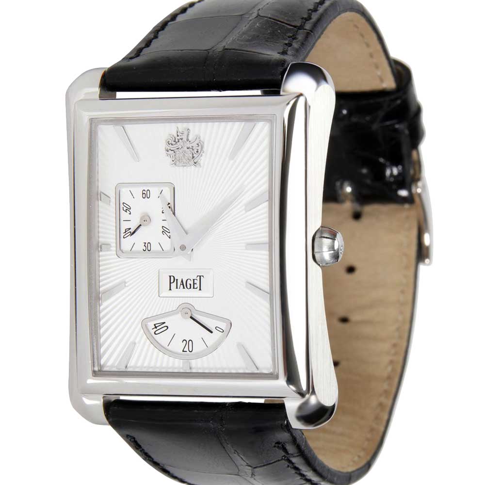Piaget Silver 18K White Gold Emperador GOA33069 Men's Wristwatch 29.5 MM