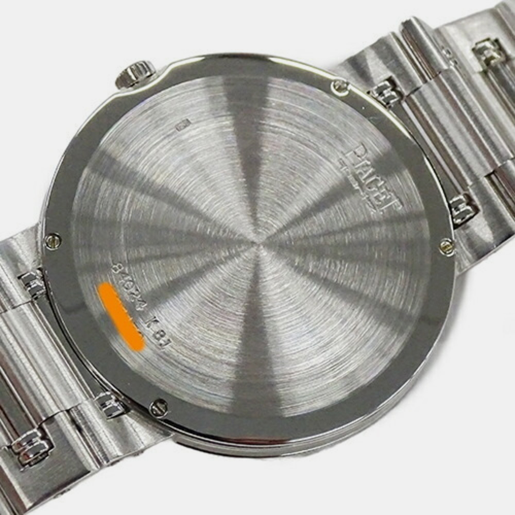 Piaget Silver 18k White Gold Dancer 84024K81 Quartz Men's Wristwatch 31 Mm