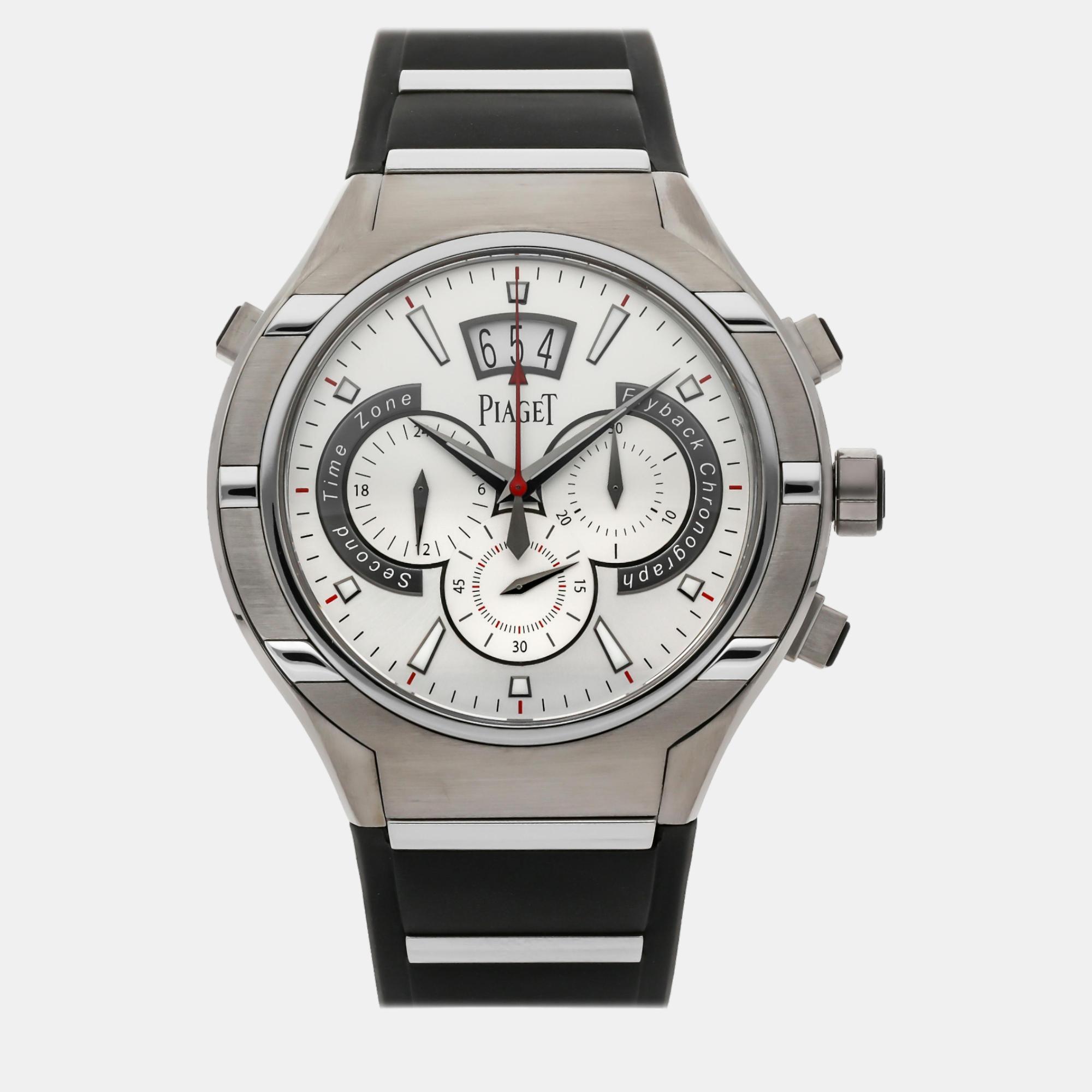 Piaget silver titanium polo forty five automatic men's wristwatch 45 mm