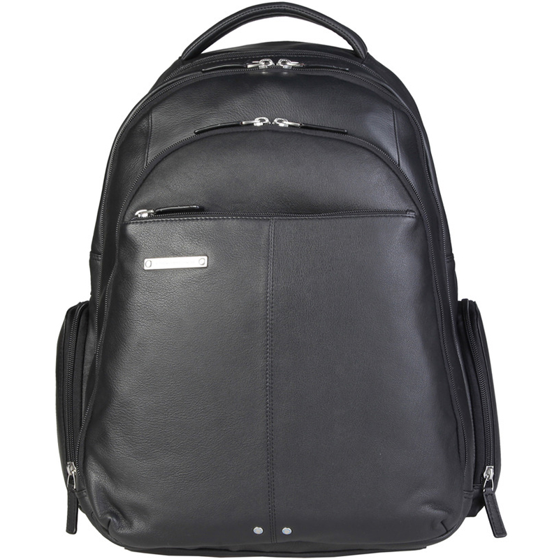Фото #1: Piquadro Black Leather Backpack