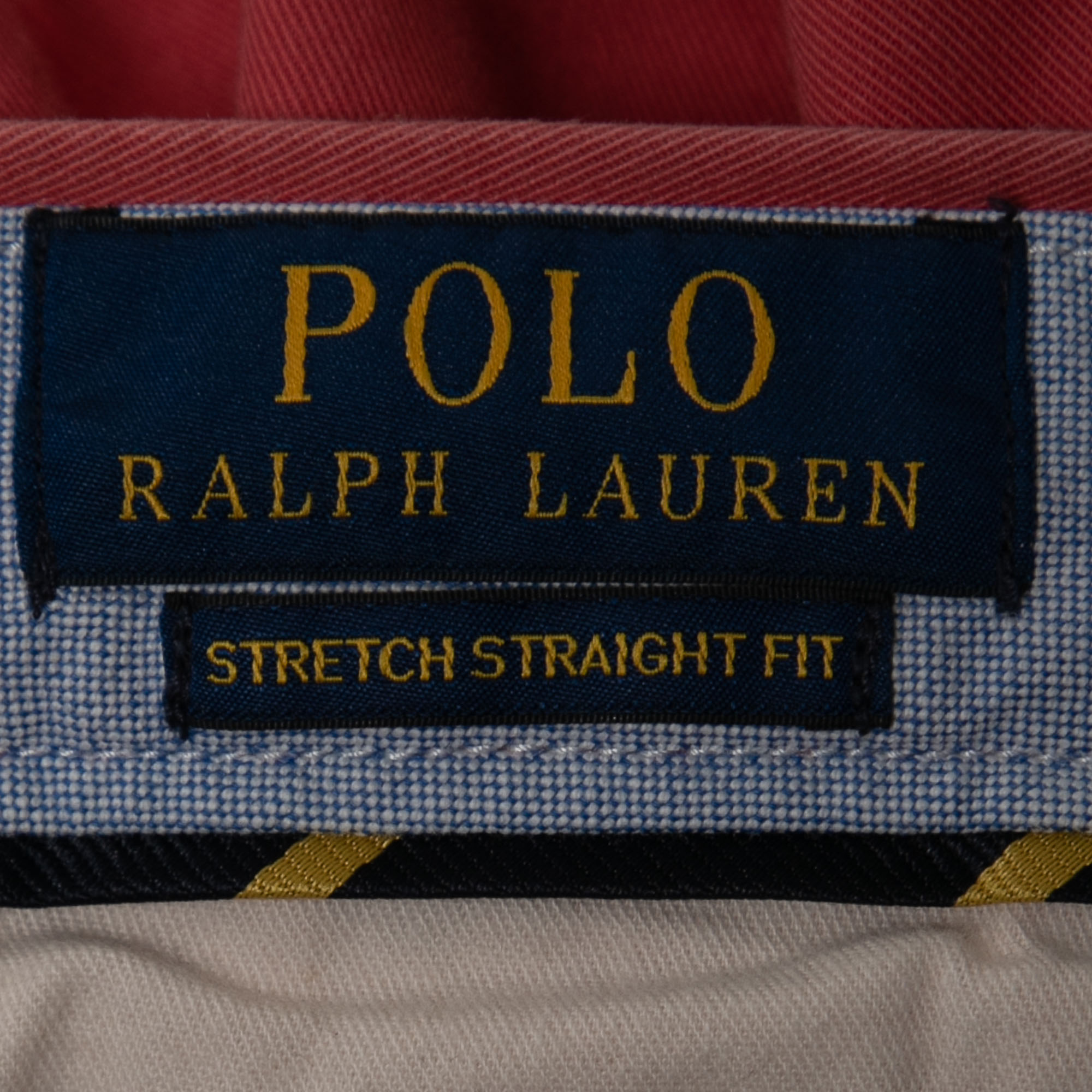 Polo Ralph Lauren Red Cotton Twill Chino Trousers L