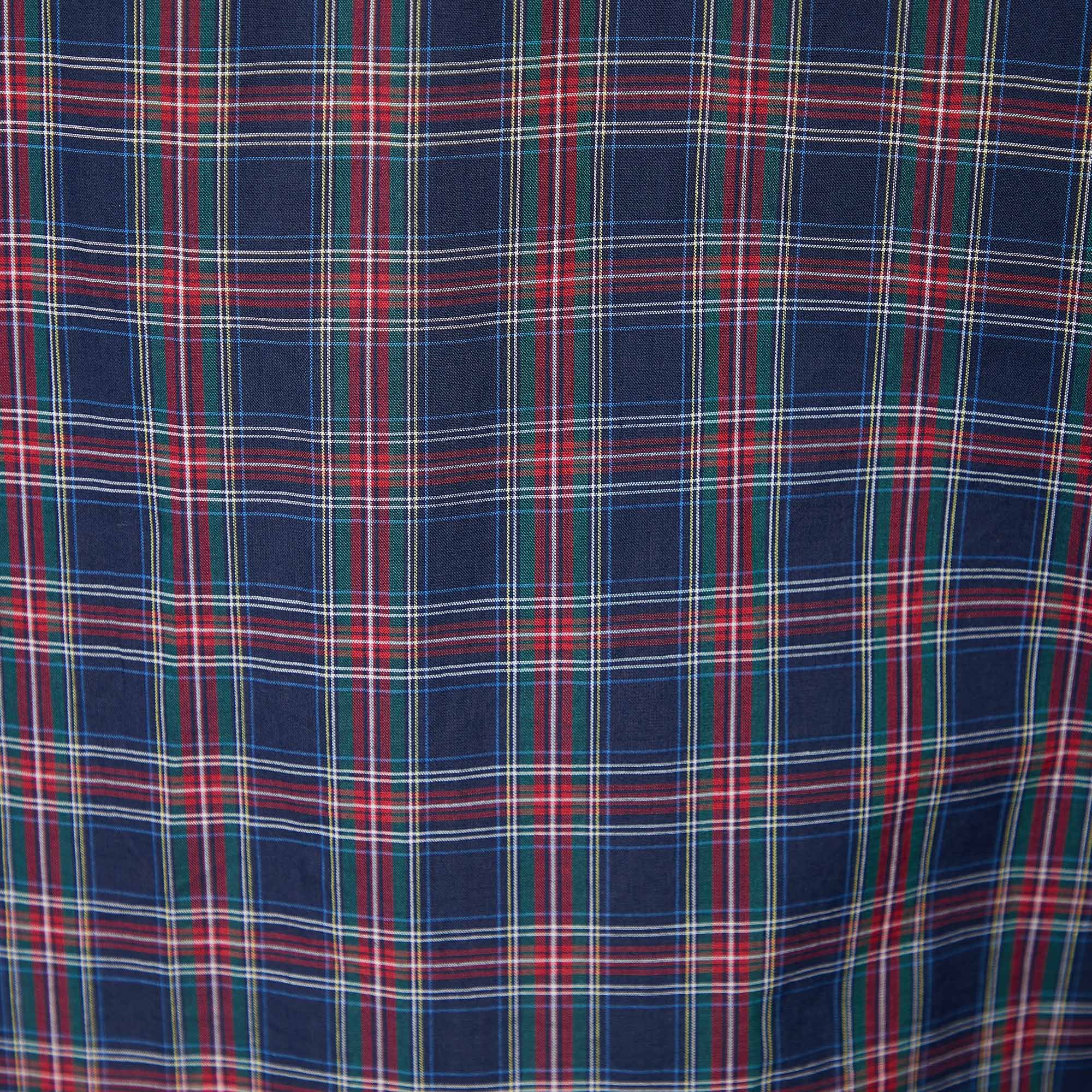 Polo Ralph Lauren Multicolor Checkered Cotton Sleepwear Shirt L