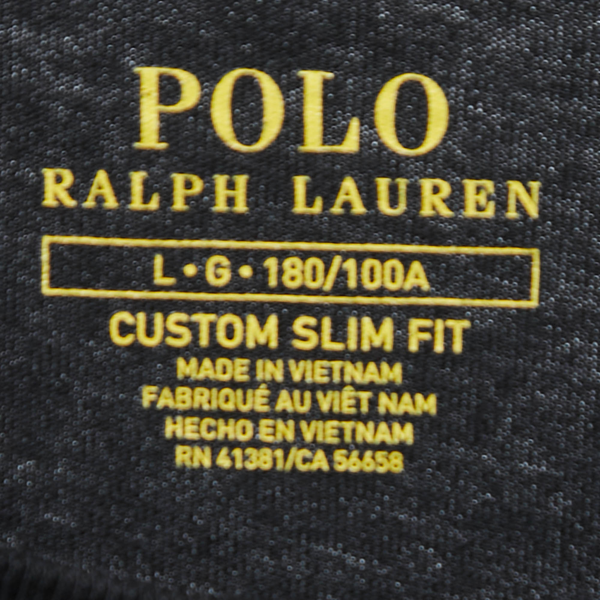 Polo Ralph Lauren Black Cotton Custom Slim Fit T-Shirt L