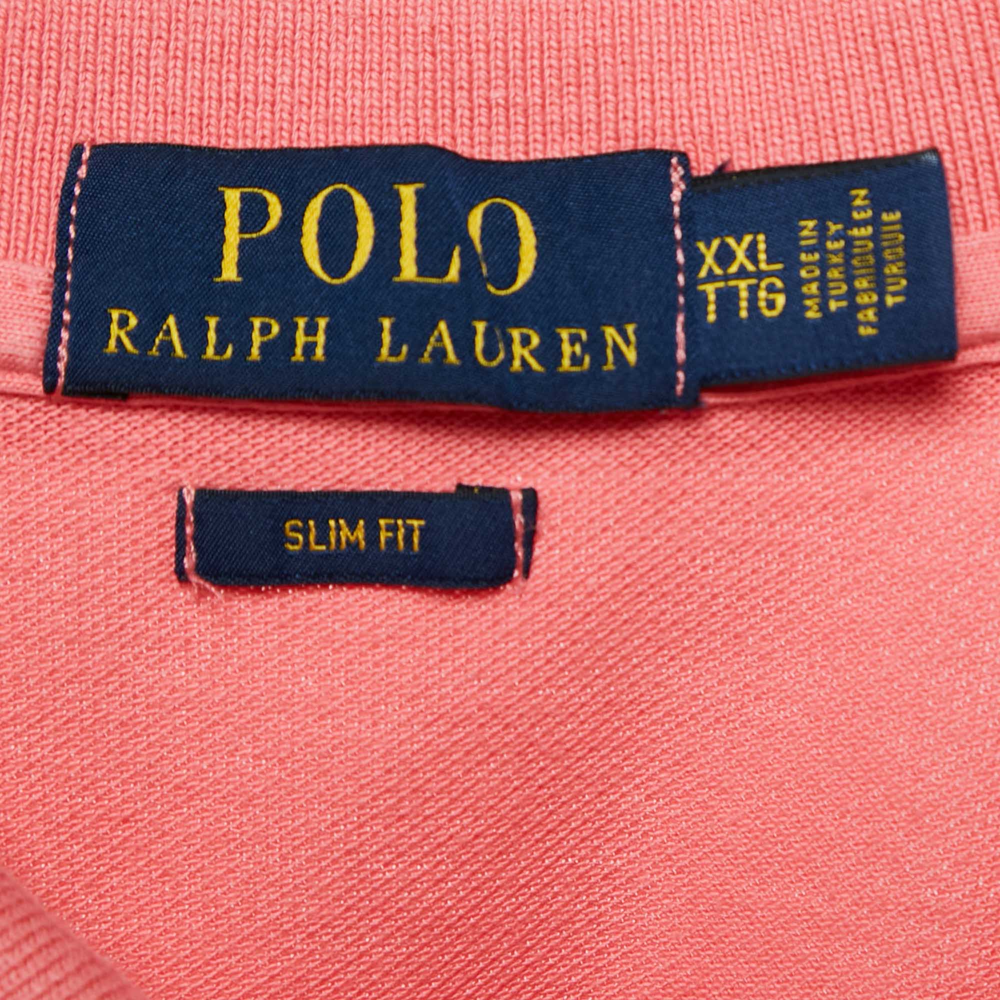 Polo Ralph Lauren Pink Pique Cotton Polo T-Shirt XXL