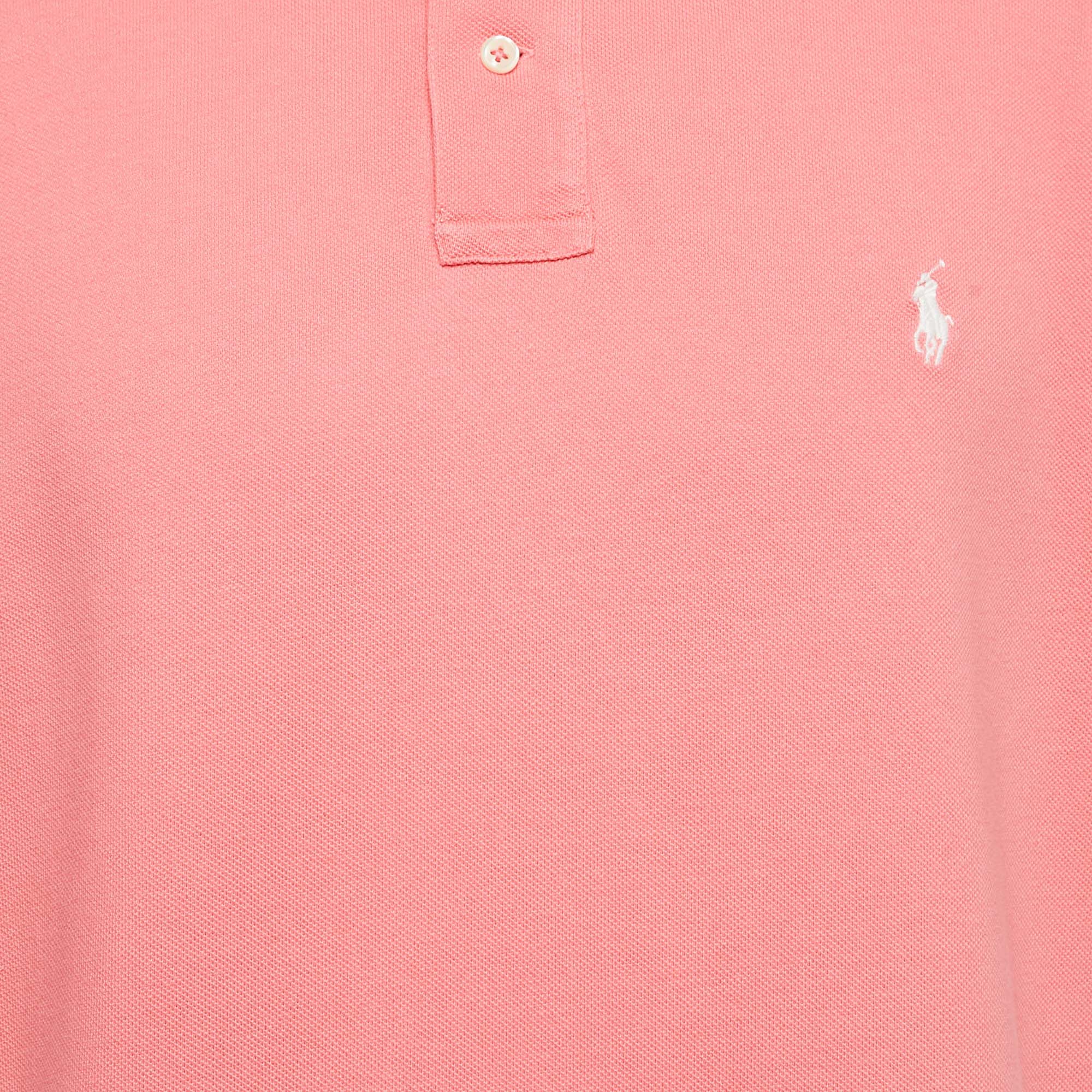 Polo Ralph Lauren Pink Pique Cotton Polo T-Shirt XXL