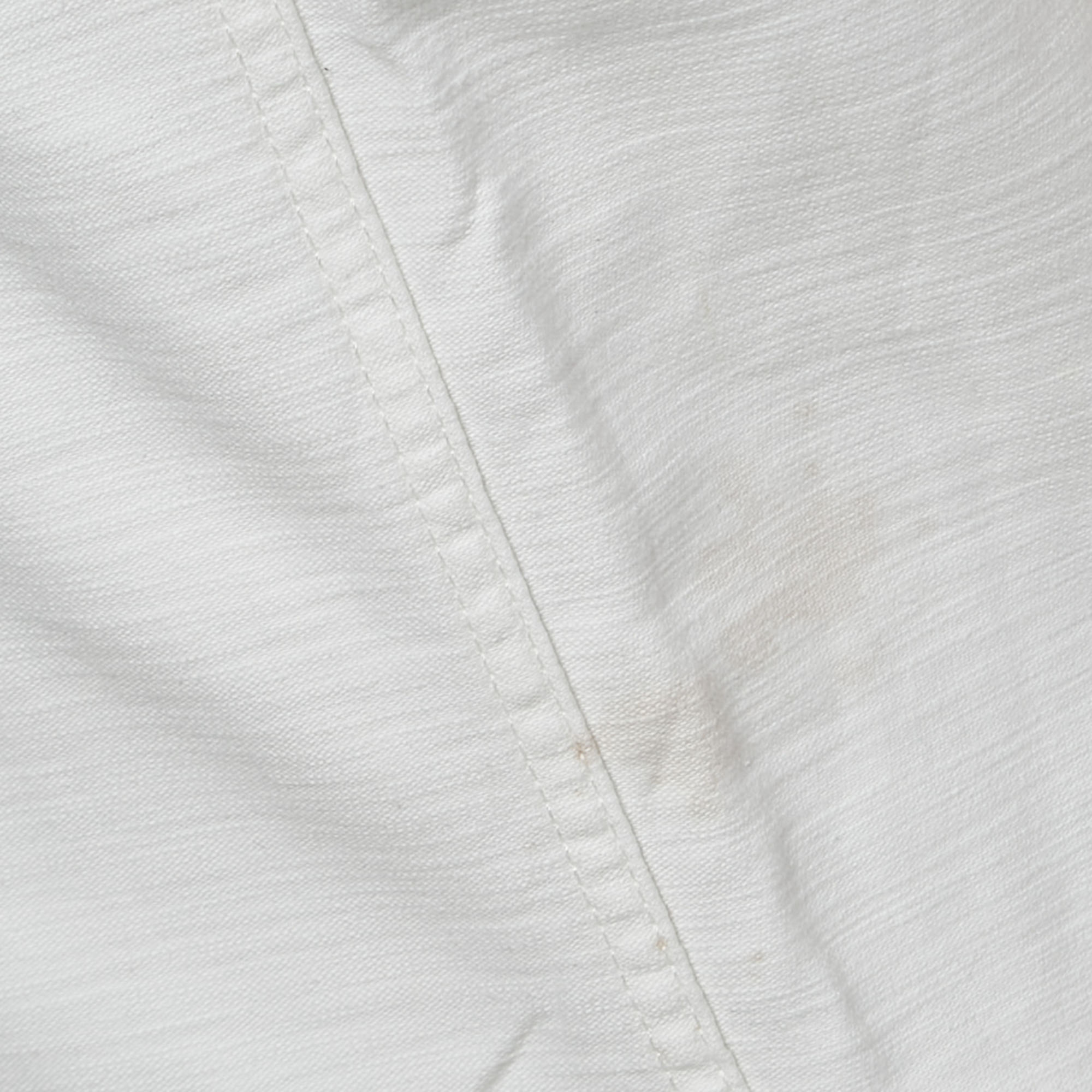 Polo Ralph Lauren White Cotton Straight Leg Trousers M