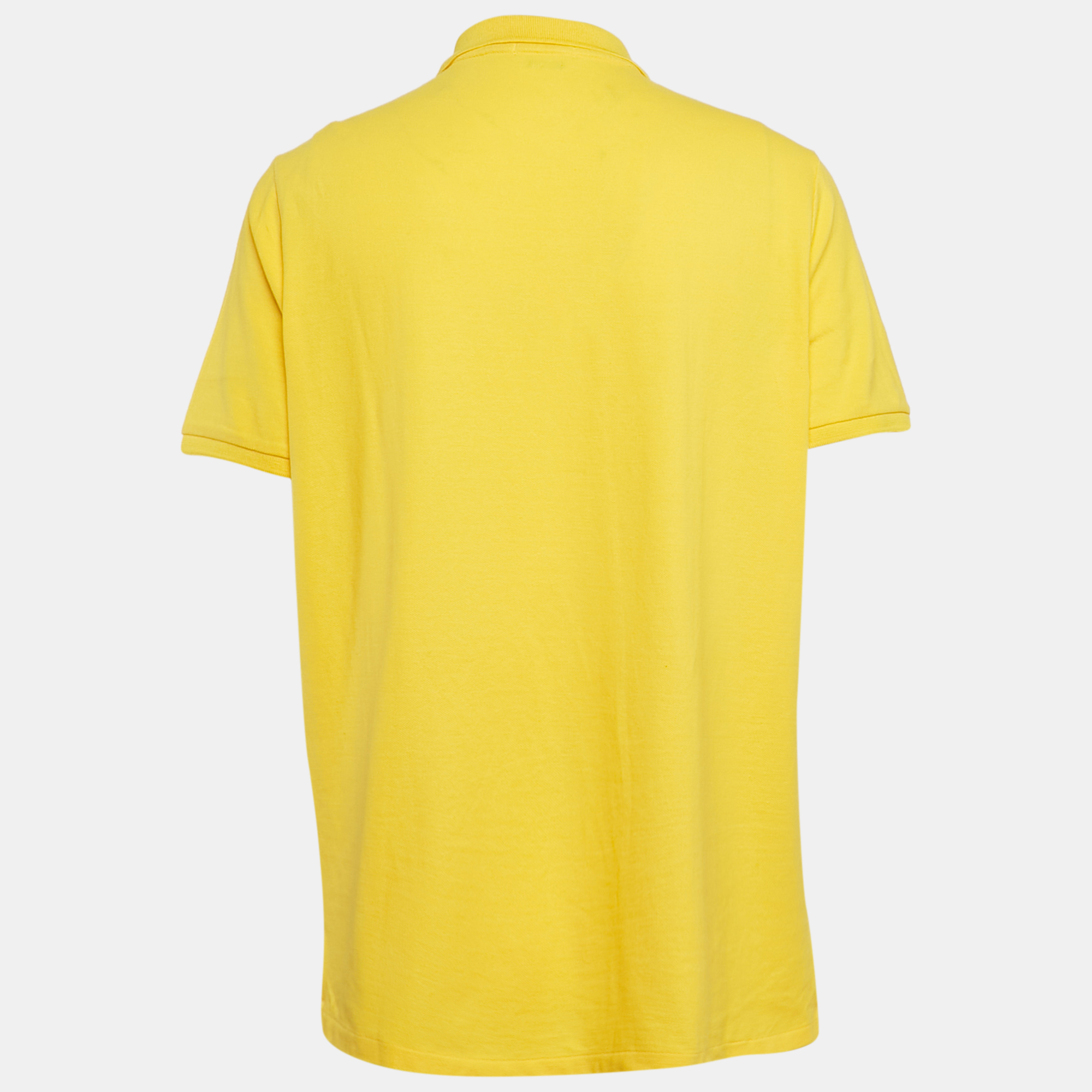 Polo Ralph Lauren Yellow Pique Cotton Polo T-Shirt L