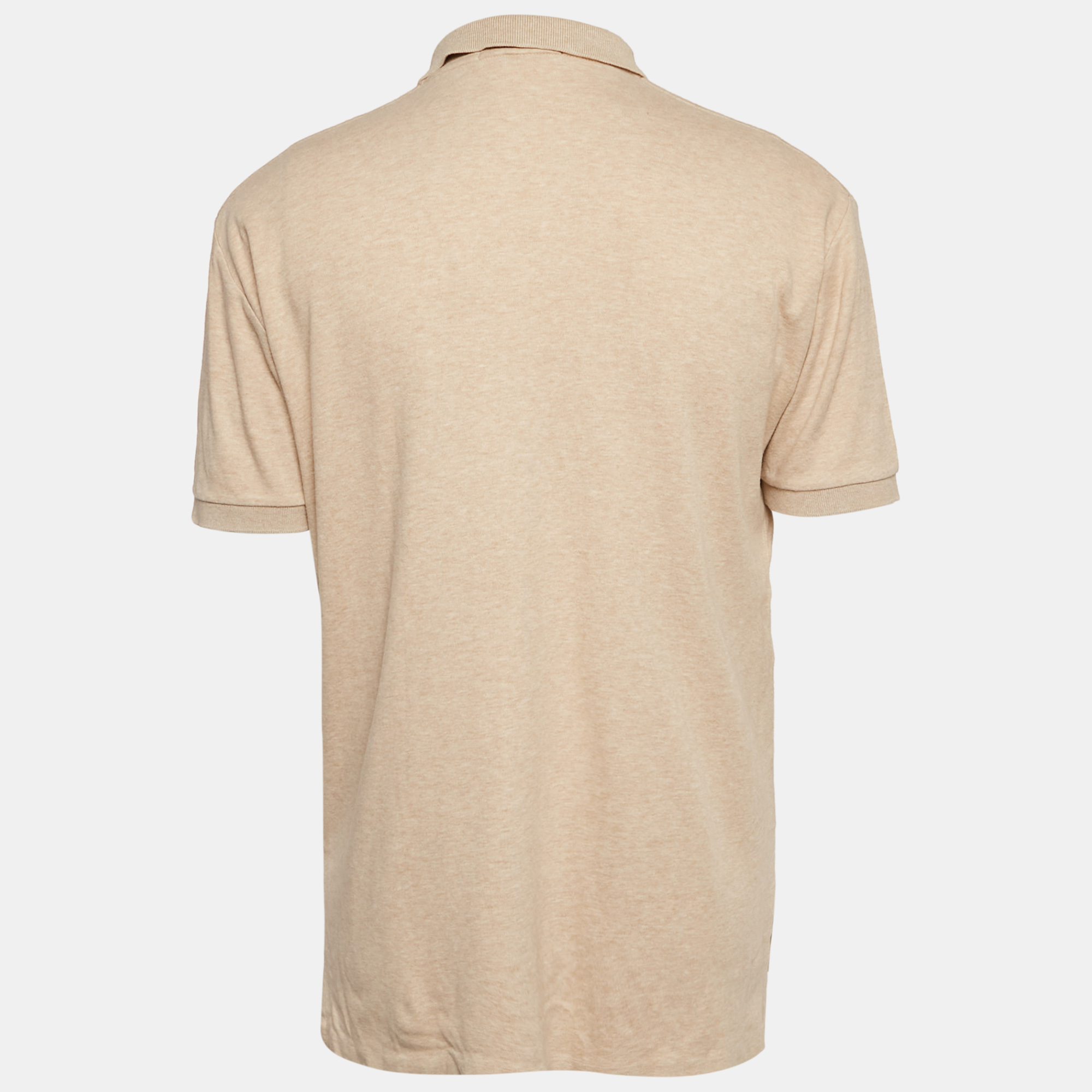 Polo Ralph Lauren Beige Jersey Polo T-Shirt S