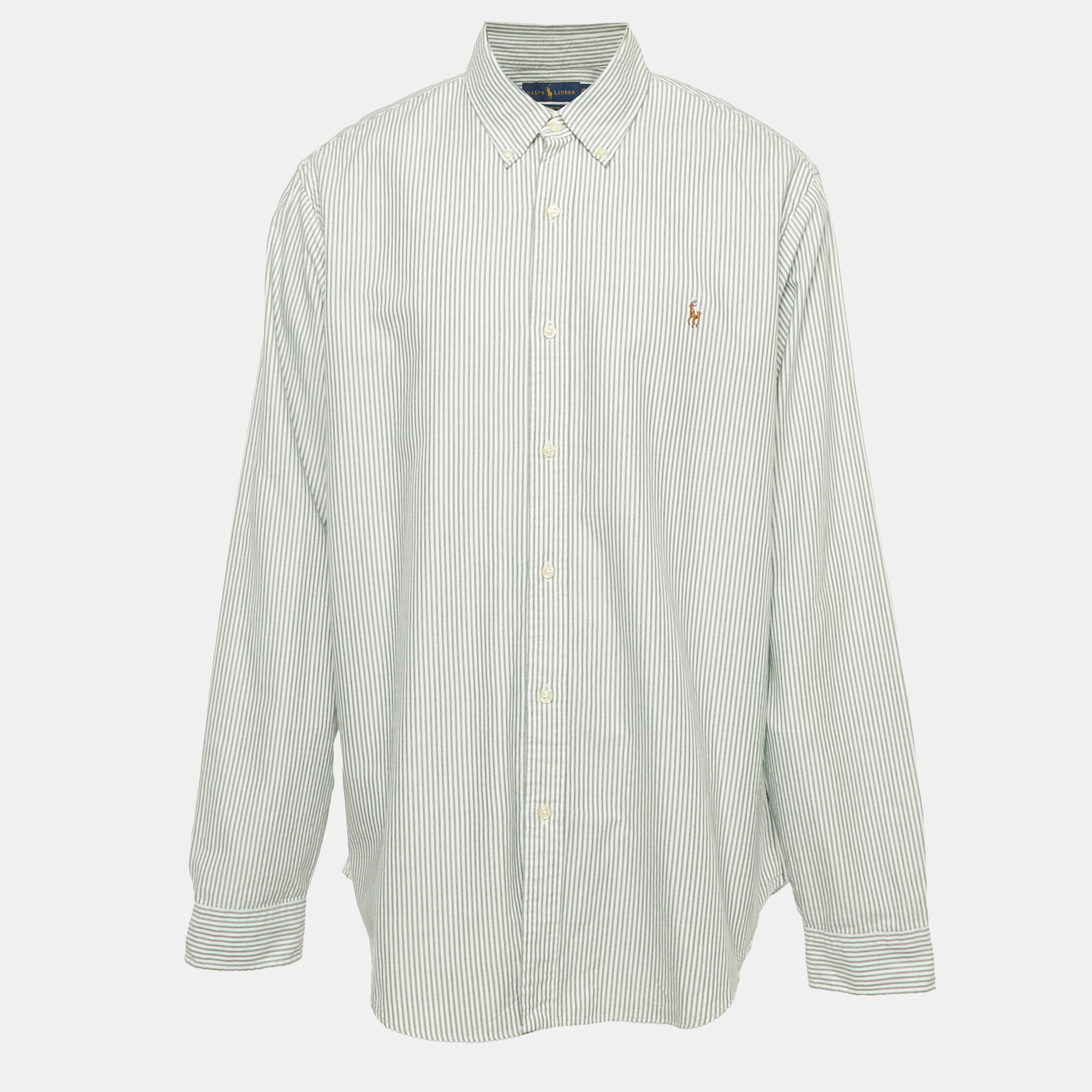 Ralph Lauren Green/White Striped Cotton Classic Fit Shirt XXL
Ralph Lauren Green/White Striped Cotton Classic Fit Shirt XXL