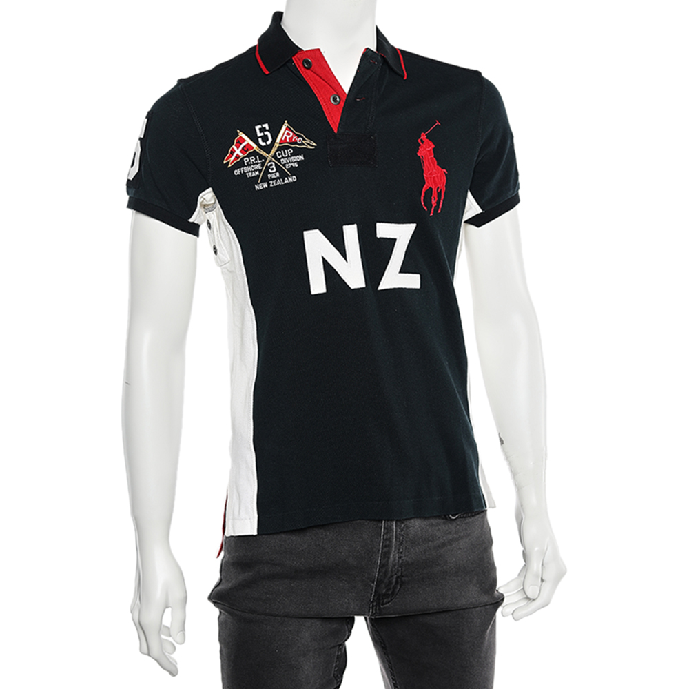 Polo Ralph Lauren Navy Blue/White Cotton Pique Summer Classic Slim Fit Polo T-Shirt
Polo Ralph Lauren Navy Blue/White Cotton Pique Summer Classic Slim Fit Polo T-Shirt