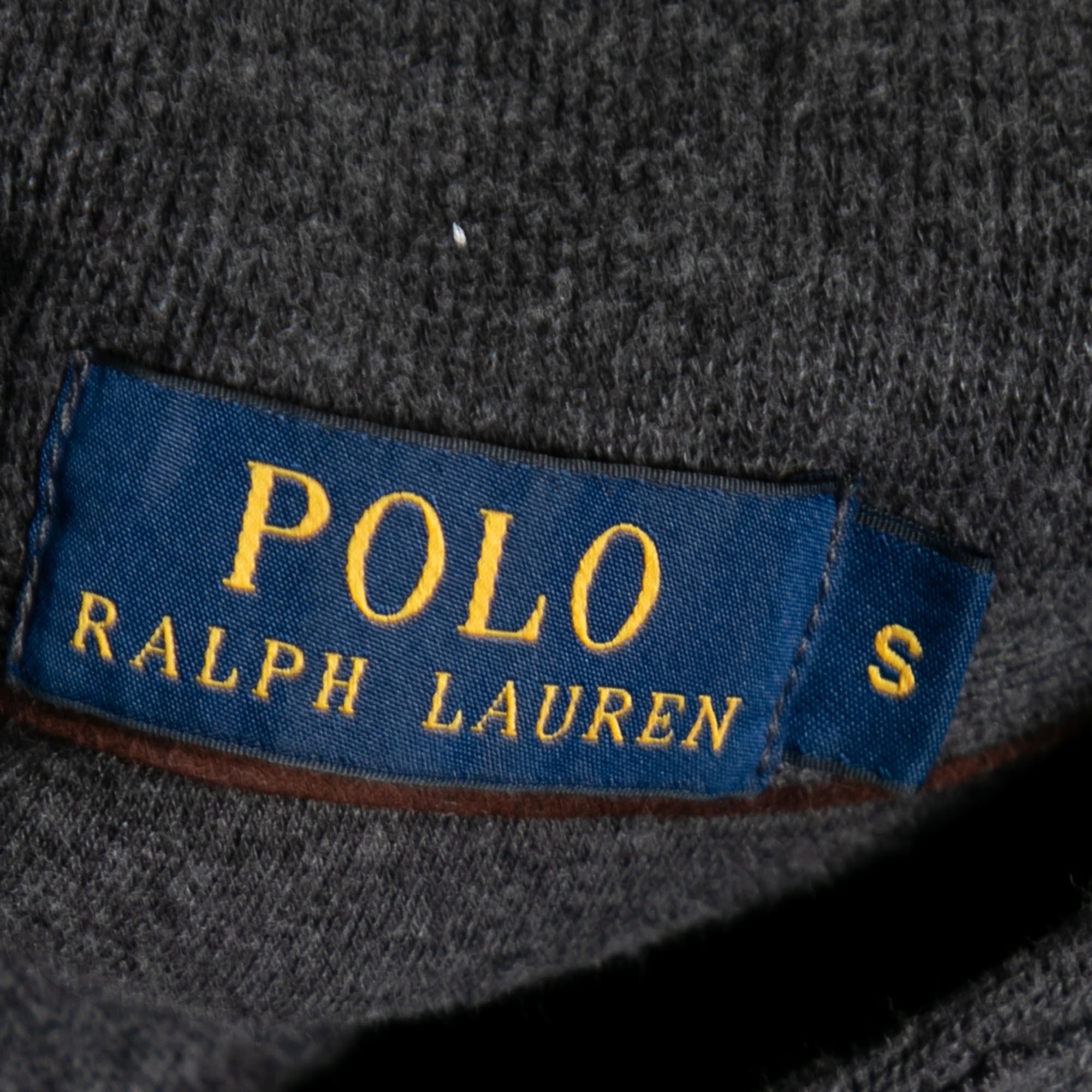 Polo Ralph Lauren Grey Knit Shawl Neck Long Sleeve Sweater S