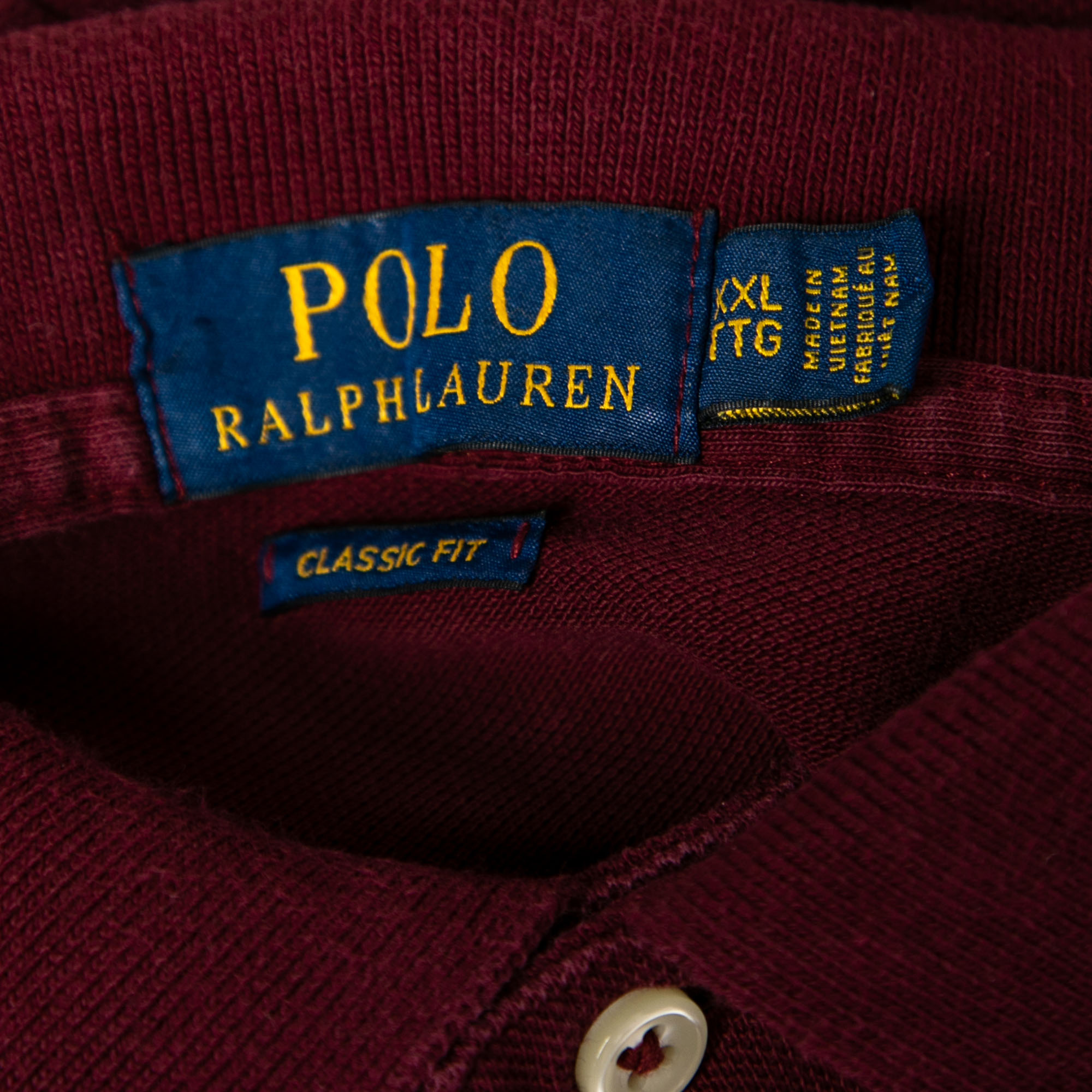 Polo Ralph Lauren Burgundy Cotton Pique Classic Fit Polo T-Shirt XXL