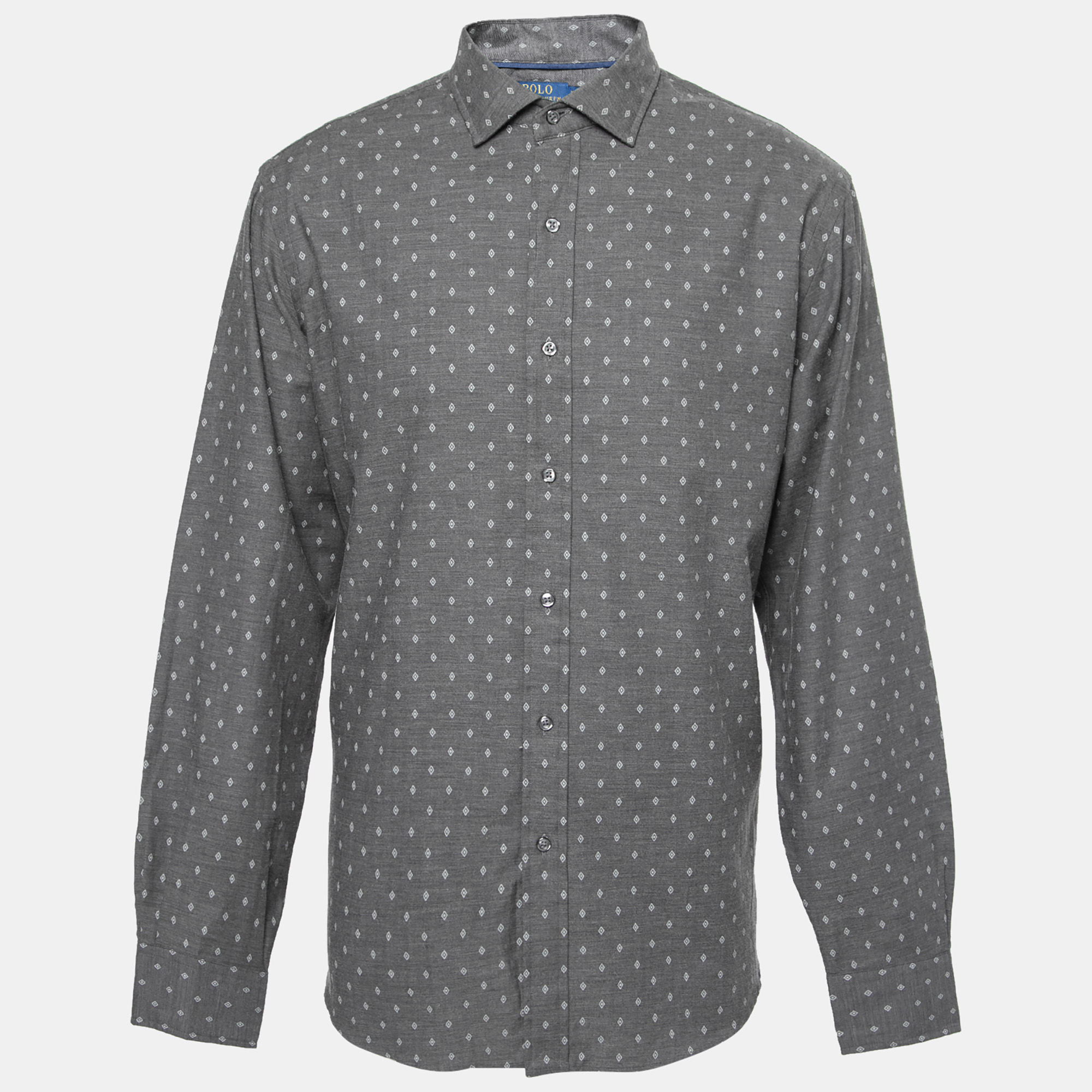 Polo Ralph Lauren Grey Cotton Long Sleeve Button Front Shirt XL