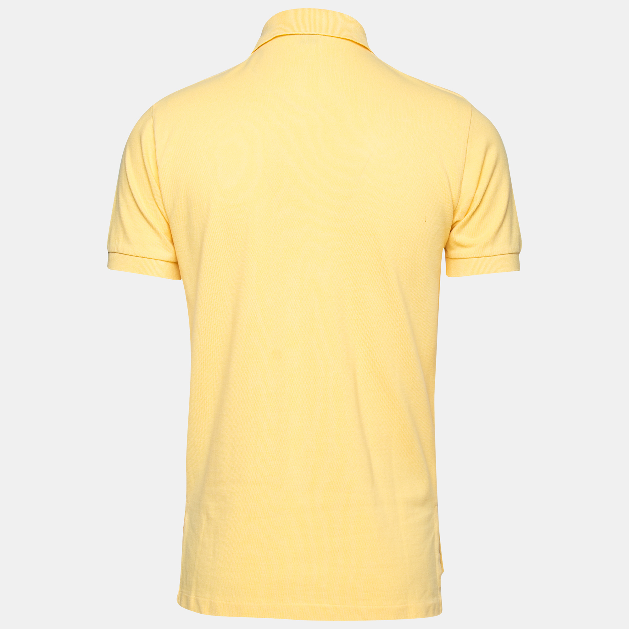 Polo Ralph Lauren Yellow Cotton Pique Short Sleeve Polo T-Shirt S