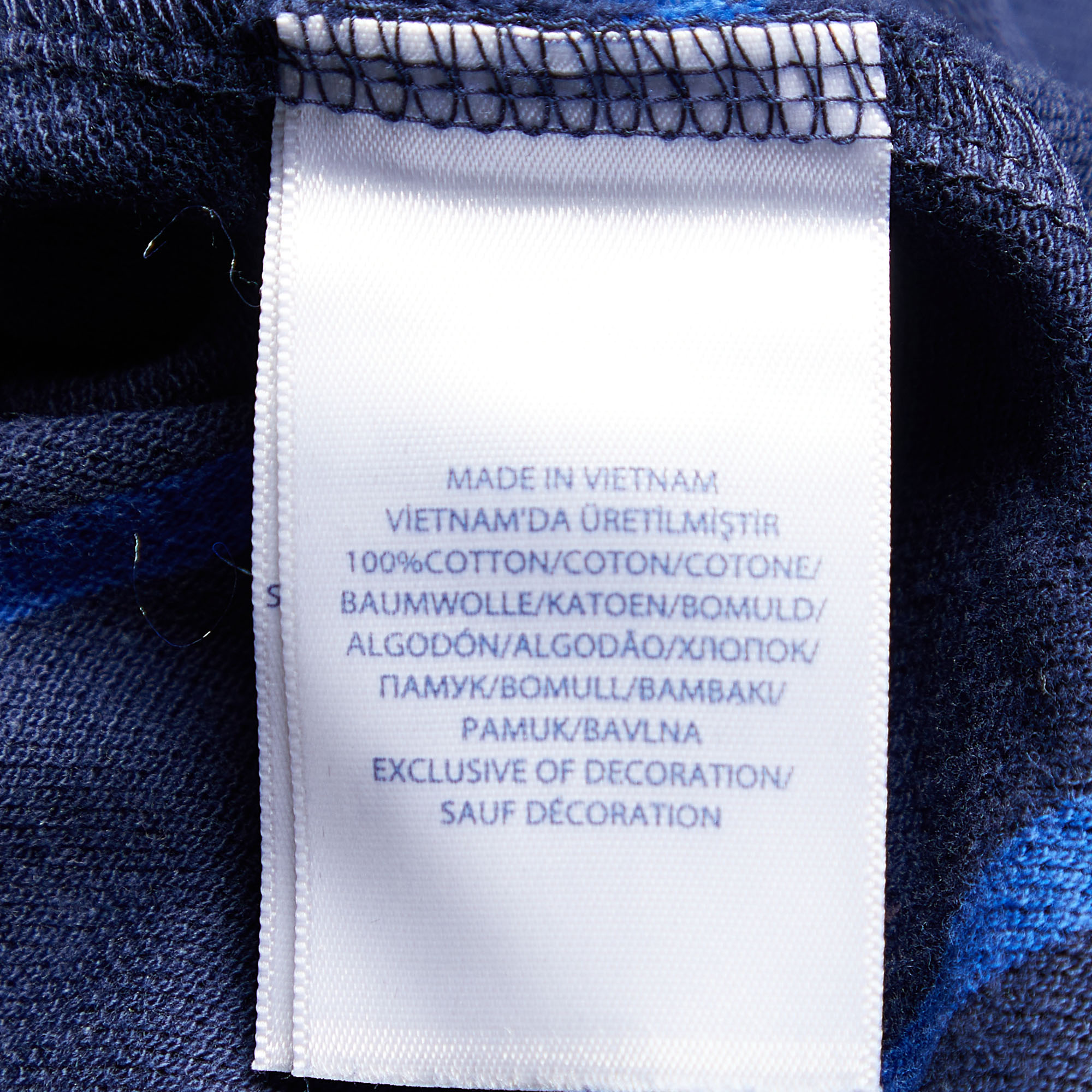 Polo Ralph Lauren Navy Blue Striped Cotton Knit Polo T-Shirt L