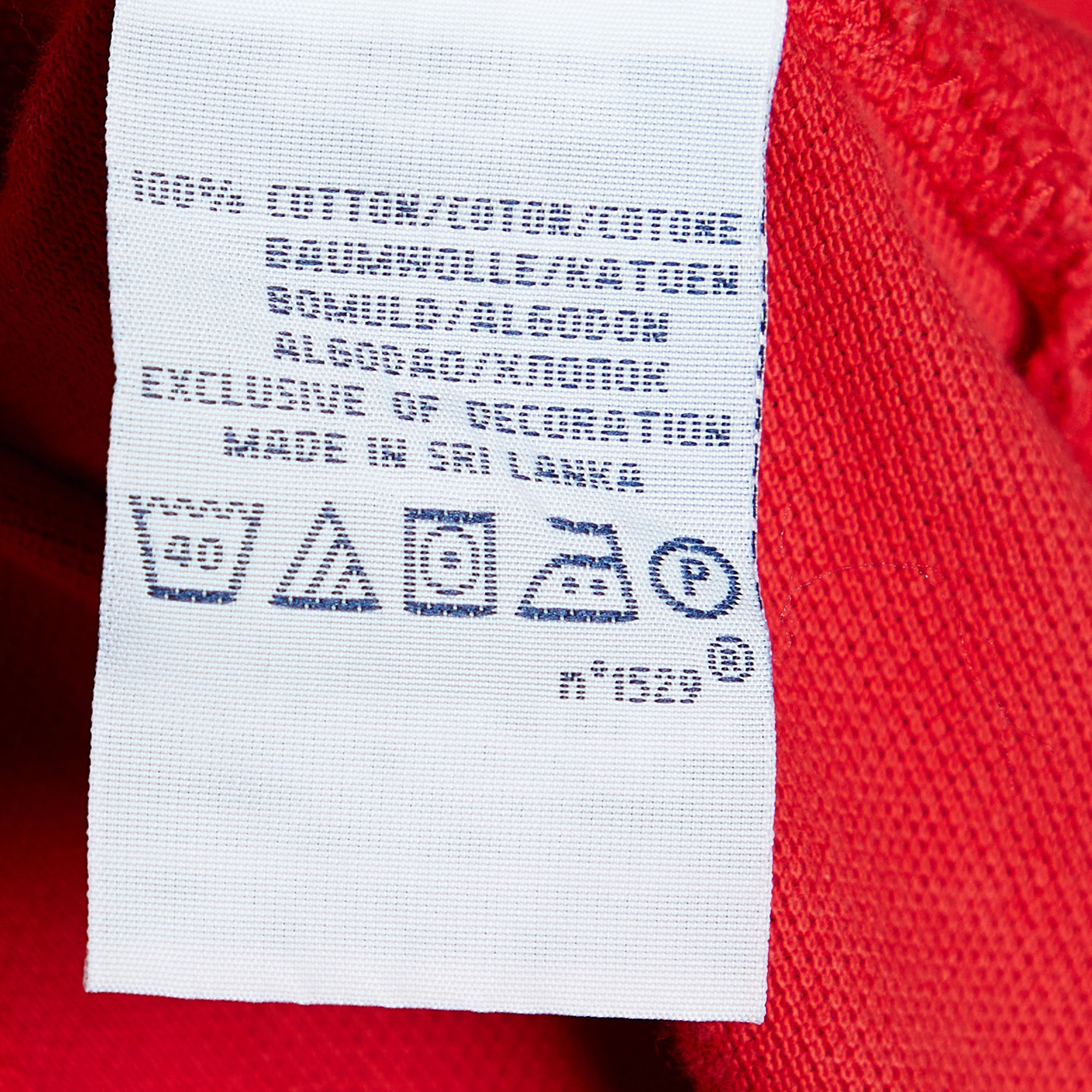 Polo Ralph Lauren Red Cotton Pique Custom Fit Polo T-Shirt M