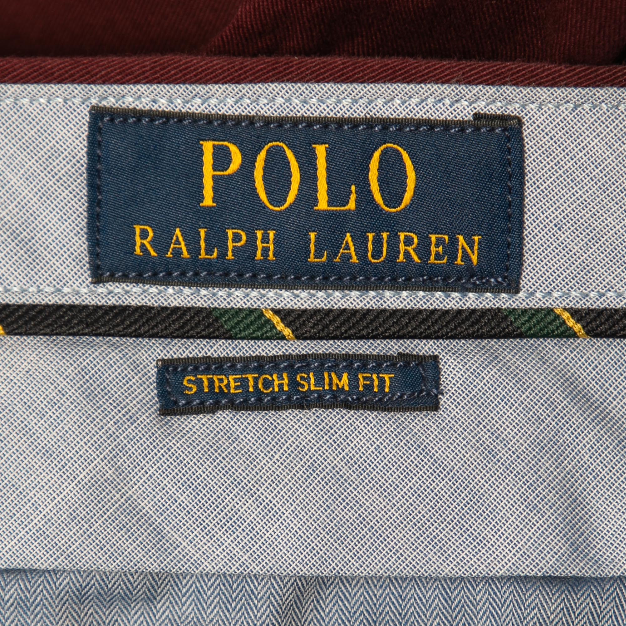 Polo Ralph Lauren Burgundy Stretch Cotton Chinos M