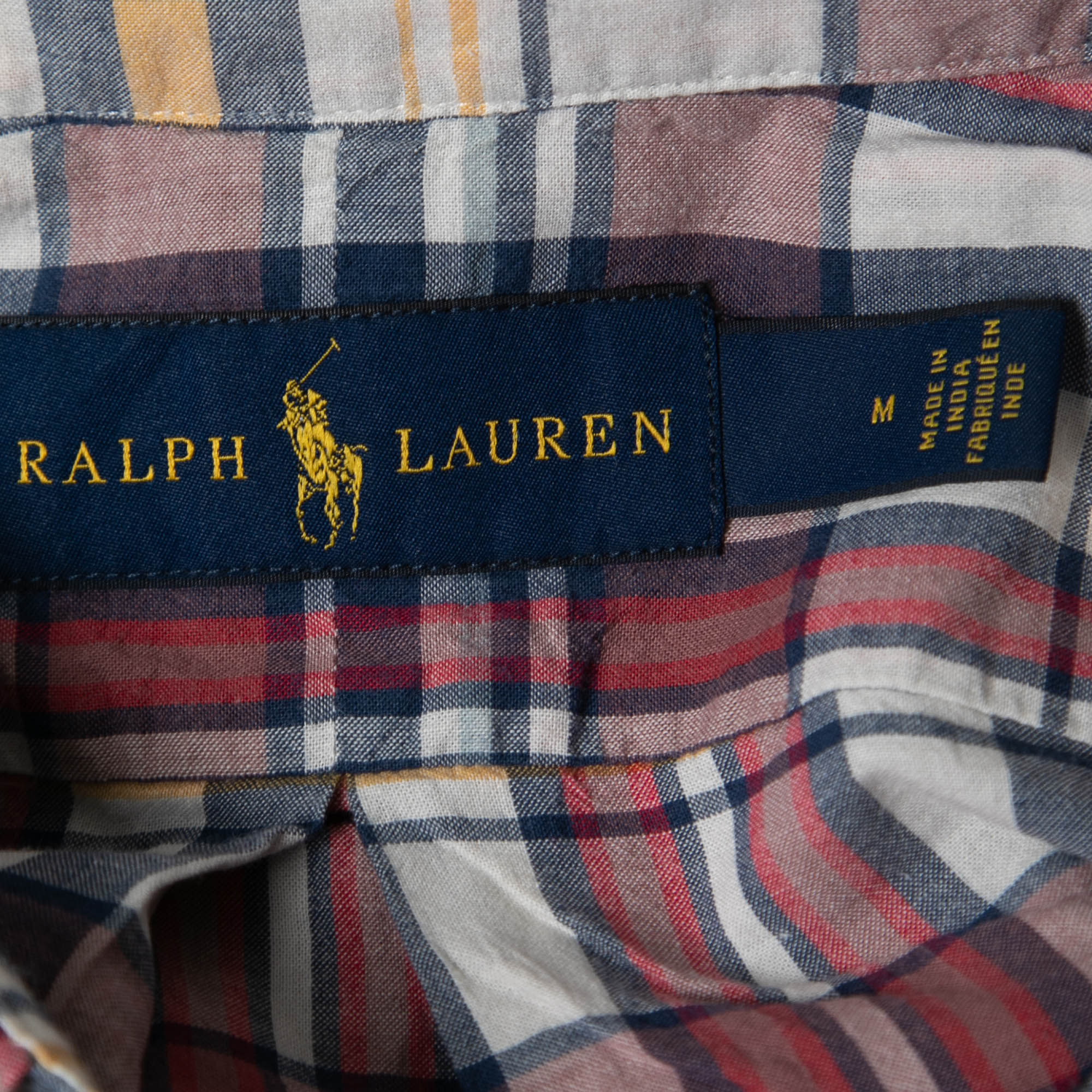 Polo Ralph Lauren Multicolor Plaided Cotton Half Sleeve Shirt M
