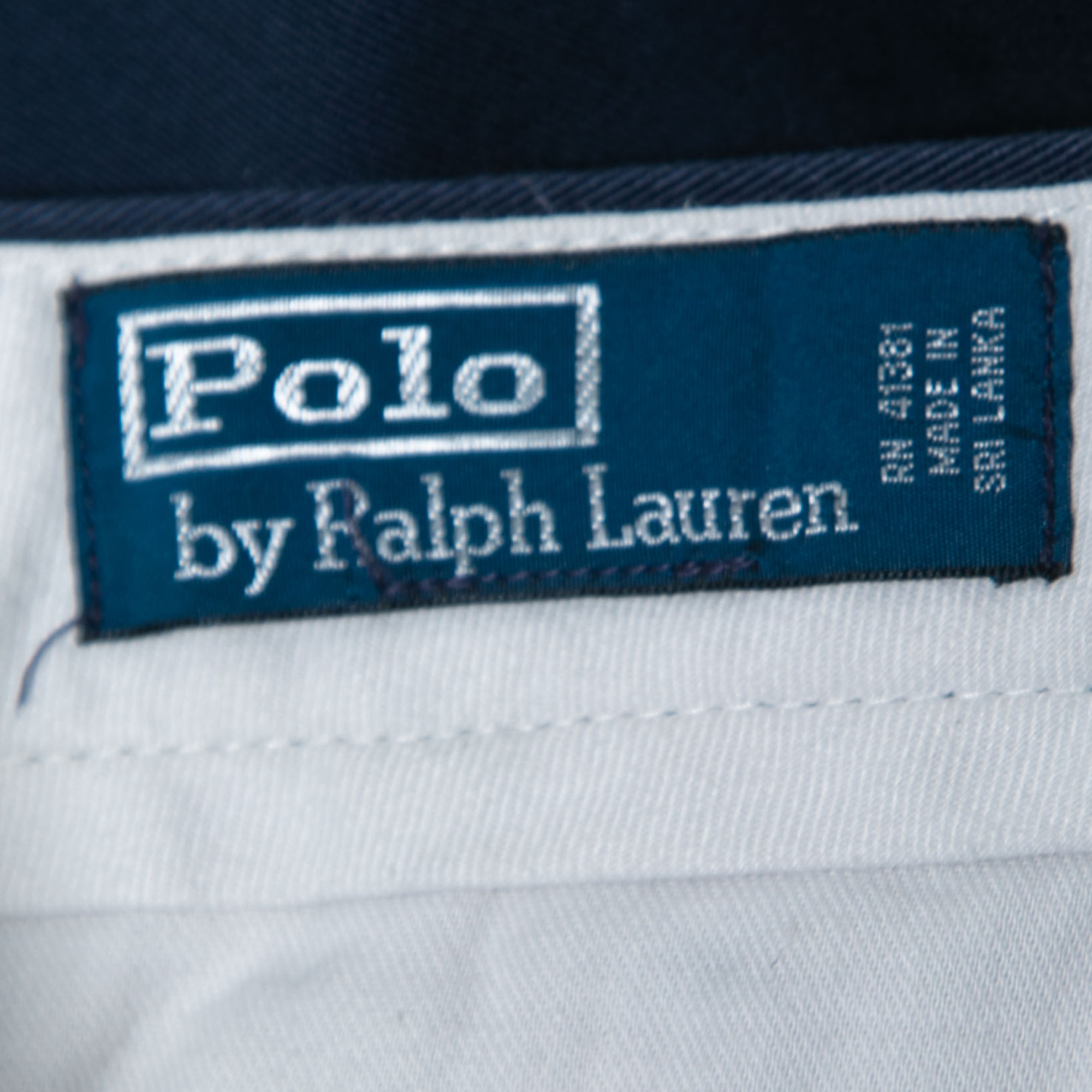 Polo Ralph Lauren Navy Blue Cotton Straight Fit Pants M