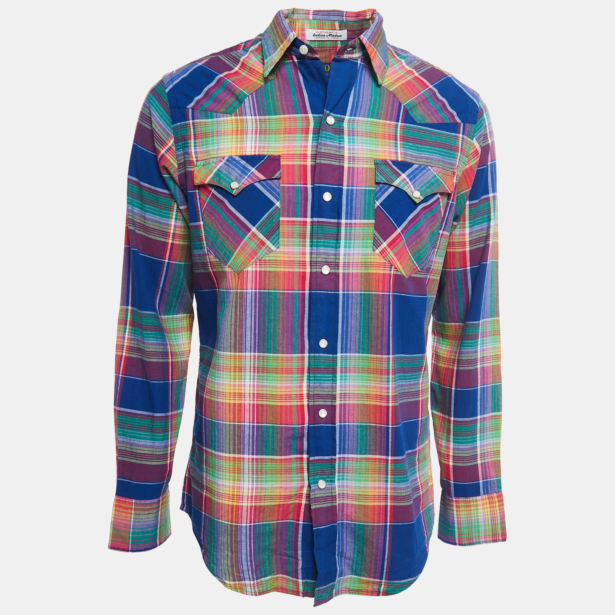 Polo Ralph Lauren Multicolor Checked Cotton Button Front Full Sleeve Shirt M