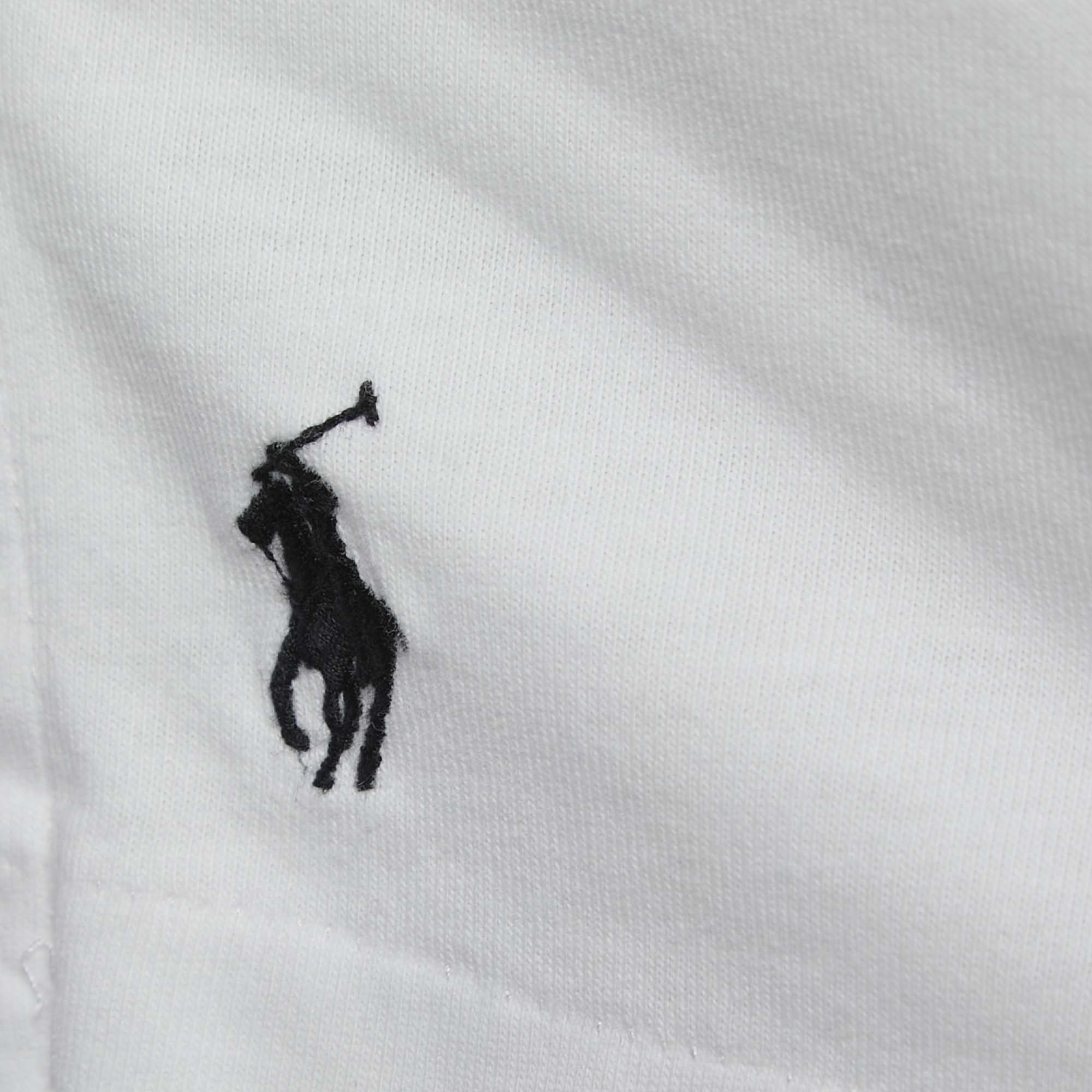 Polo Ralph Lauren White Cotton Knit Full Sleeve T-Shirt L