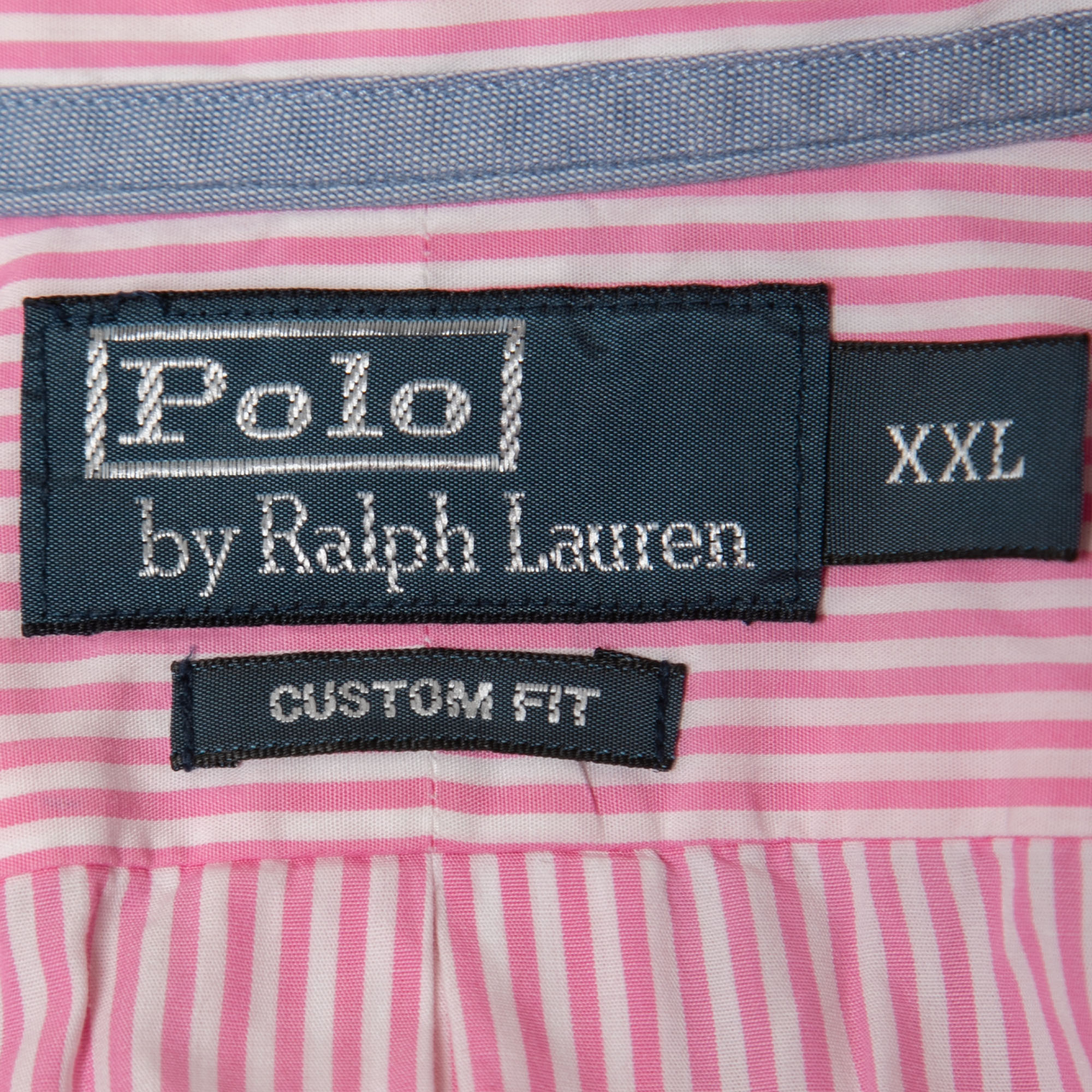 Polo Ralph Lauren Pink Striped Cotton Button Down Full Sleeve Shirt XXL
