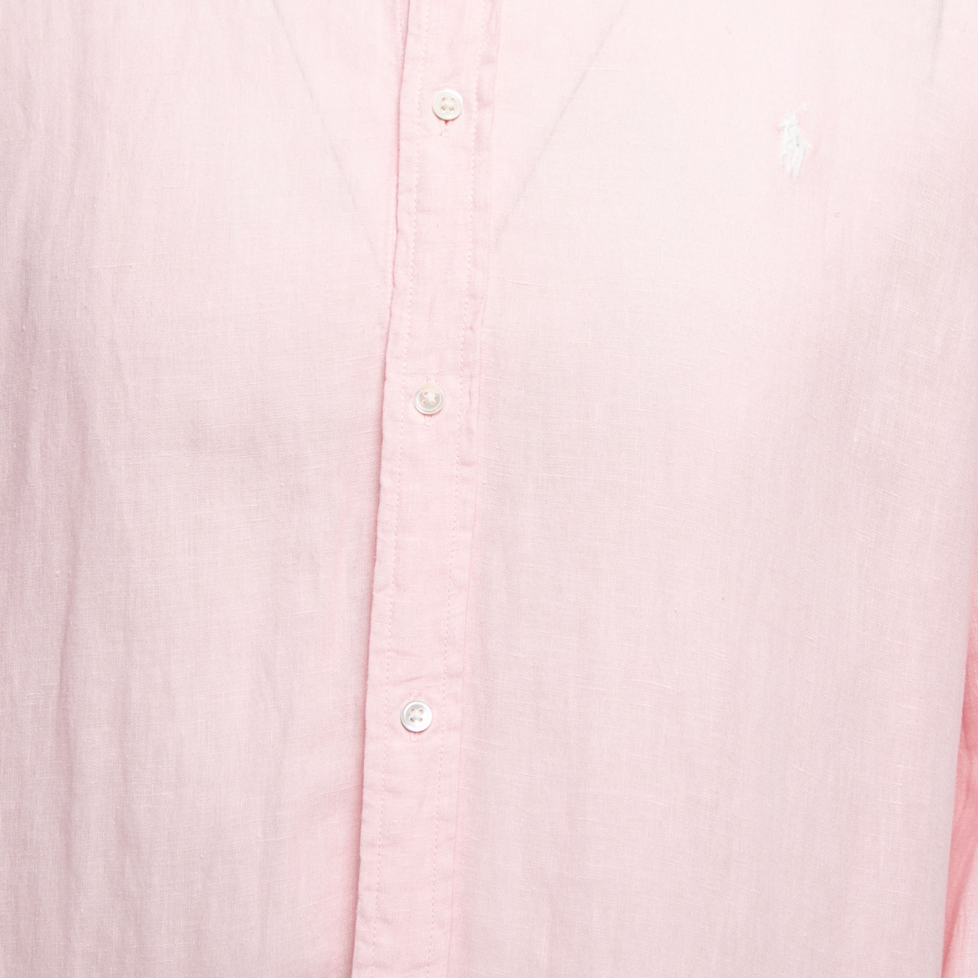 Polo Ralph Lauren Light Pink Linen Relaxed Fit Shirt XL