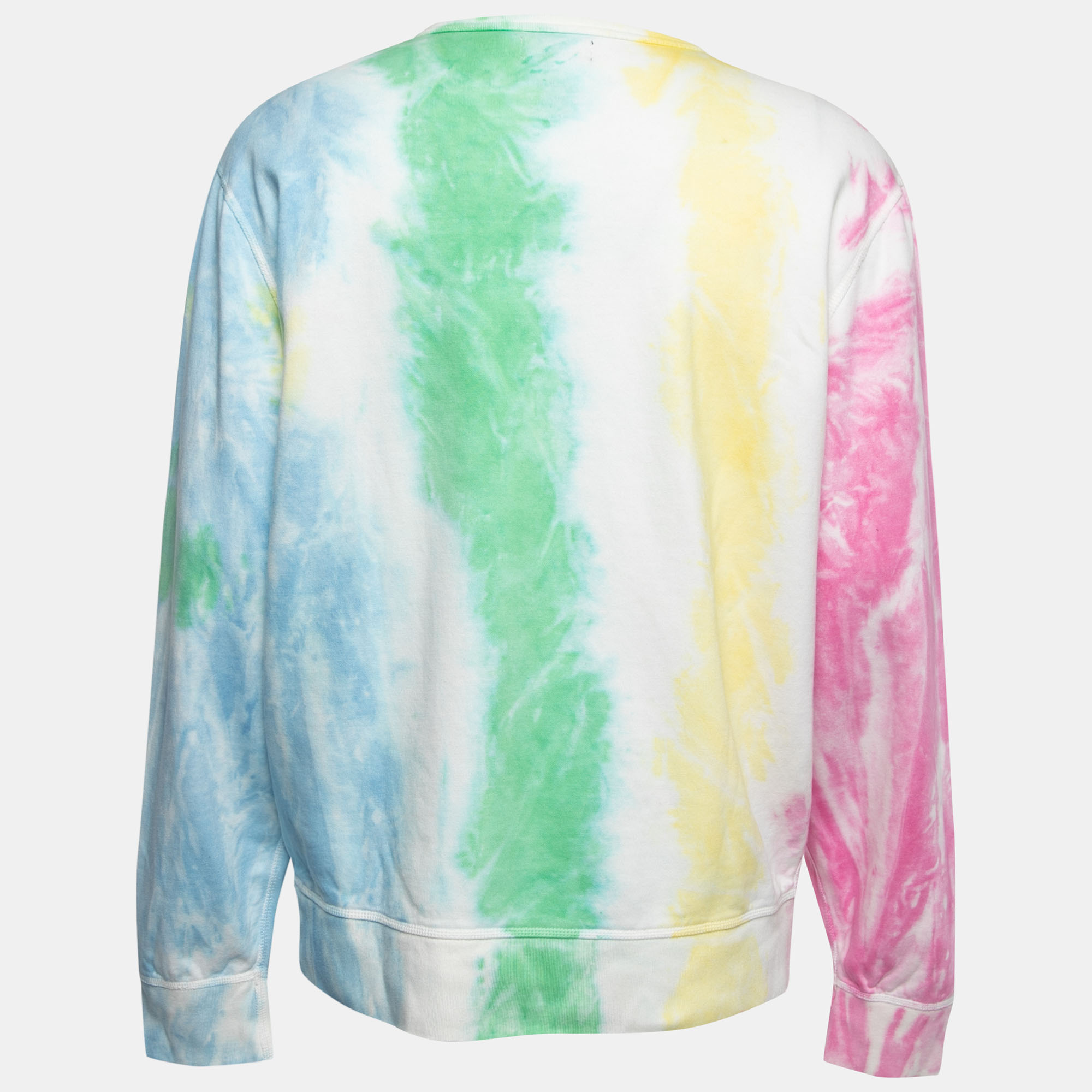 Polo Ralph Lauren Multicolor Tie-Dye Print Cotton Crew Neck Sweatshirt L