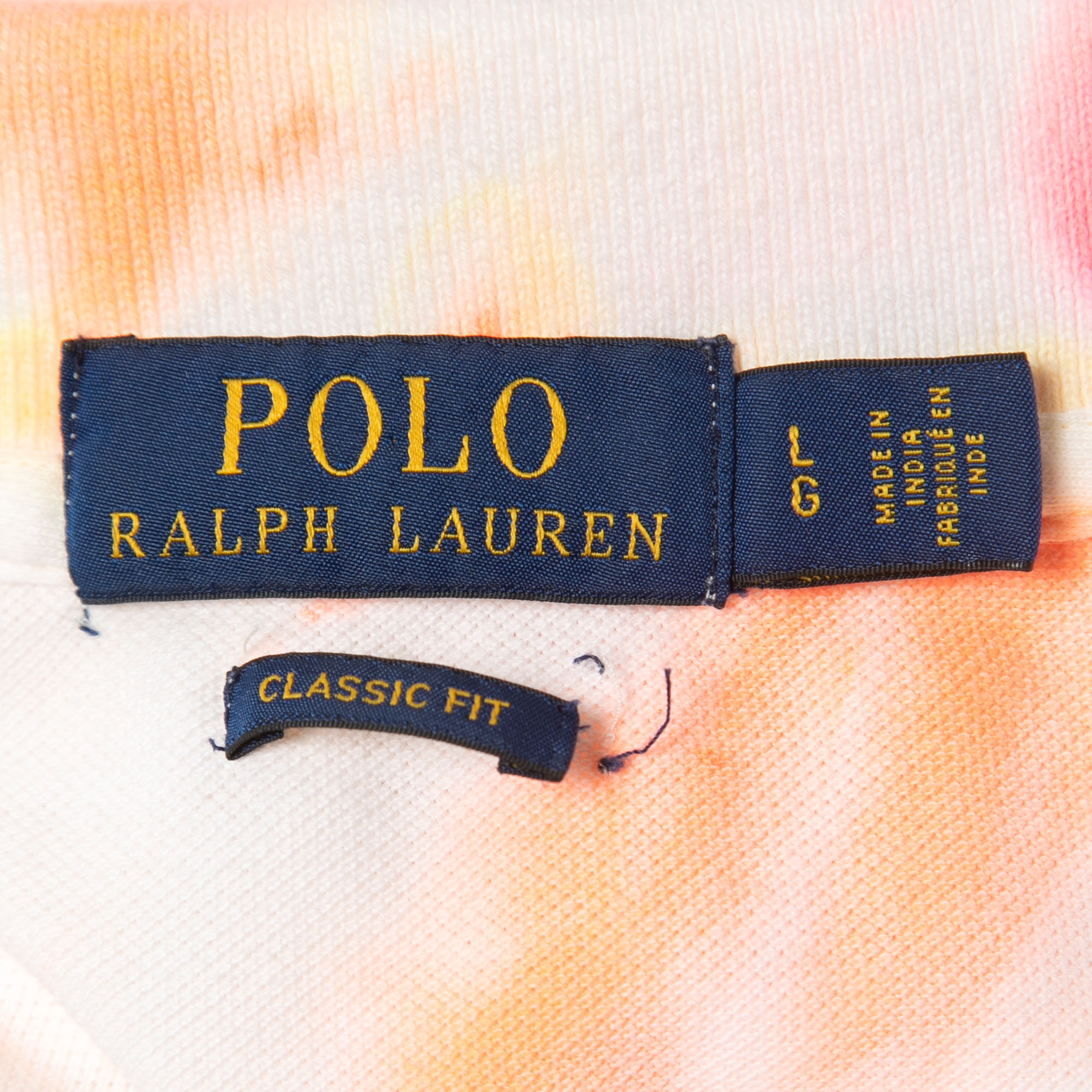 Polo Ralph Lauren Multicolor Tie-Dyed Cotton Pique Polo T-Shirt L