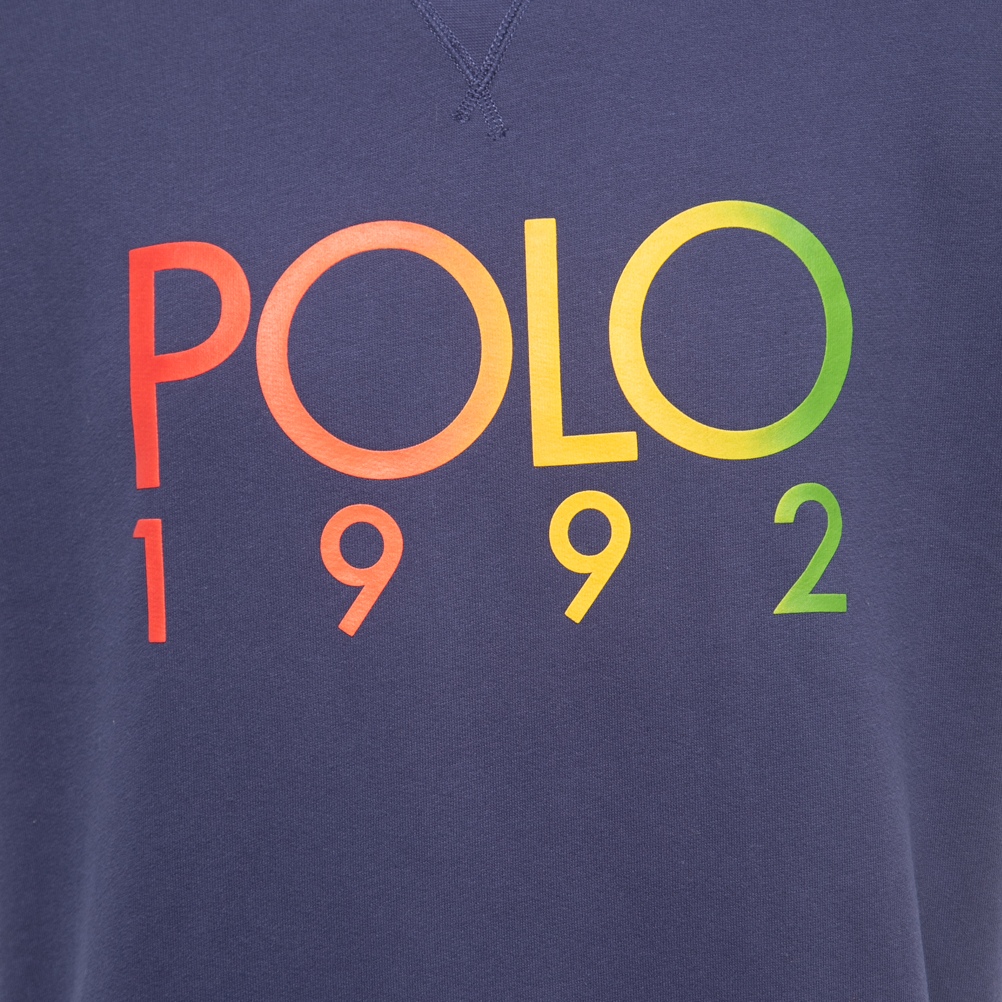 Polo Ralph Lauren Navy Blue Logo Printed Cotton Sweatshirt L